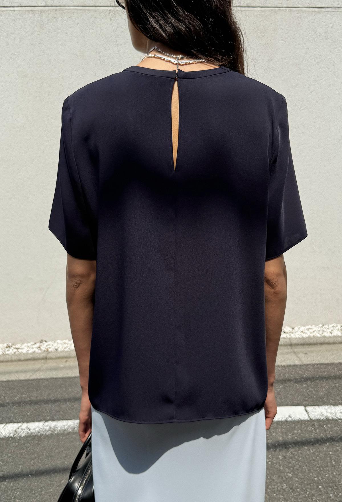 25SS 썸머 루 블라우스 네이비