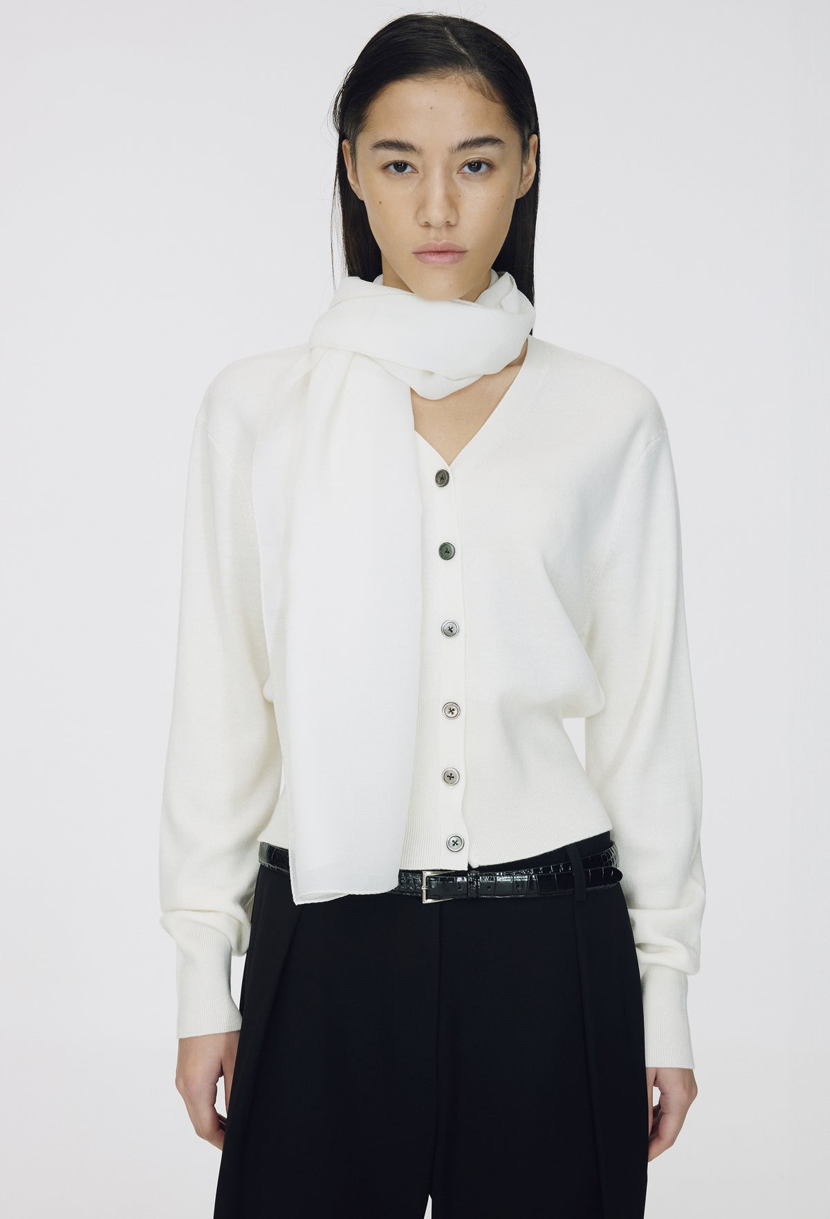 Spring Wool Cardigan Ivory
