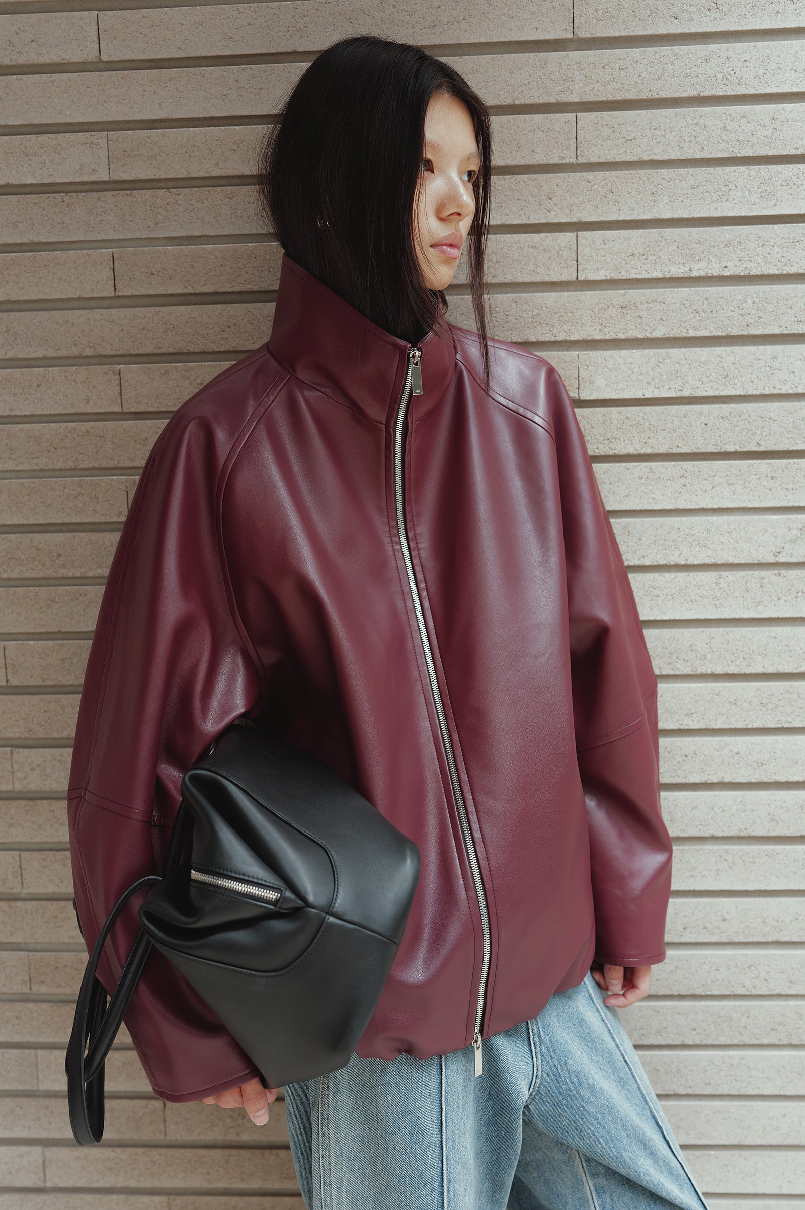 Real Lamb Minimal Jumper Burgundy