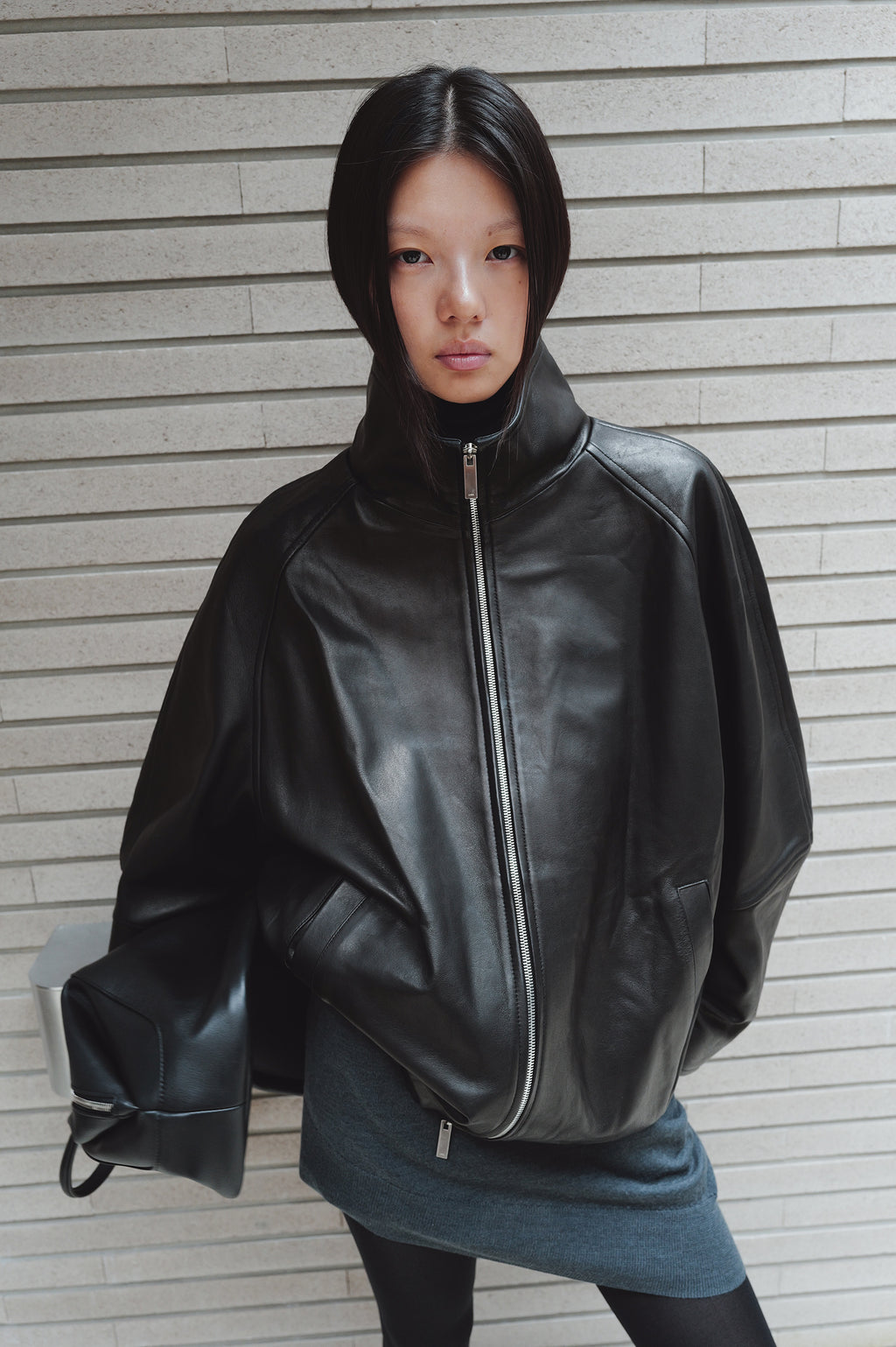 Real Lamb Minimal Jumper Black