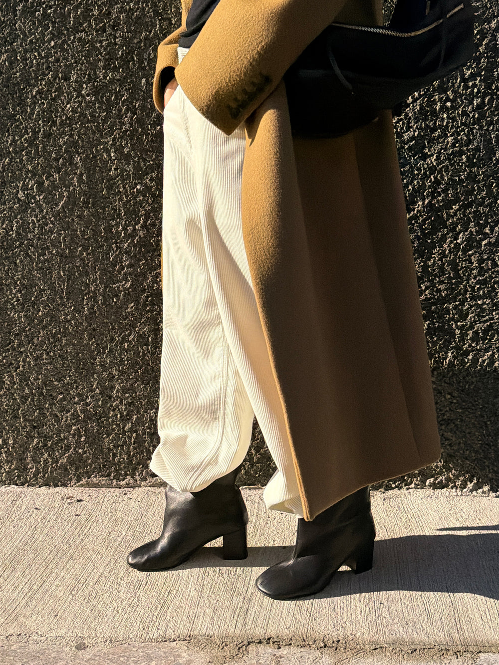 Double Tailored Long Coat Camel