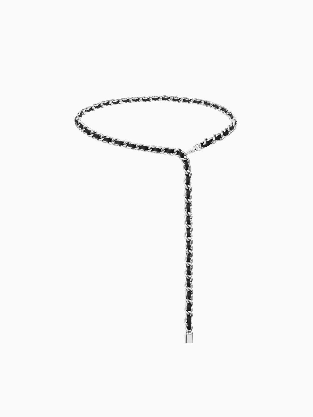 Rock Chain Belt Black Silver