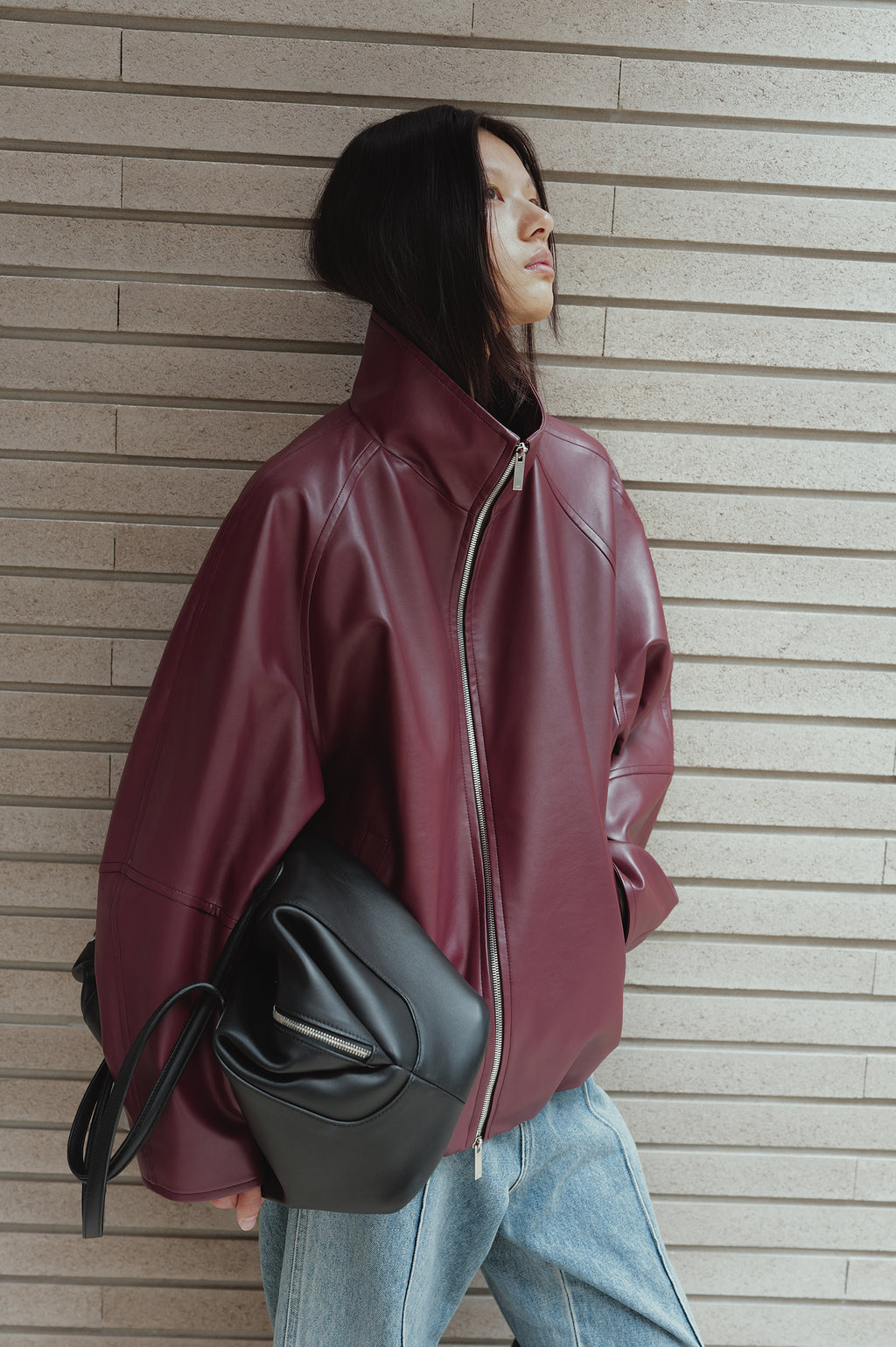 Real Lamb Minimal Jumper Burgundy