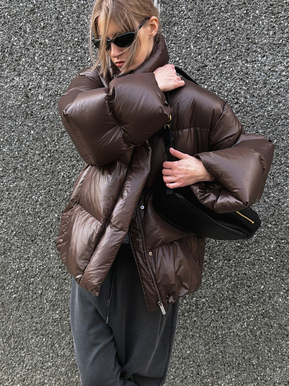 Fluffy Goose Down Brown