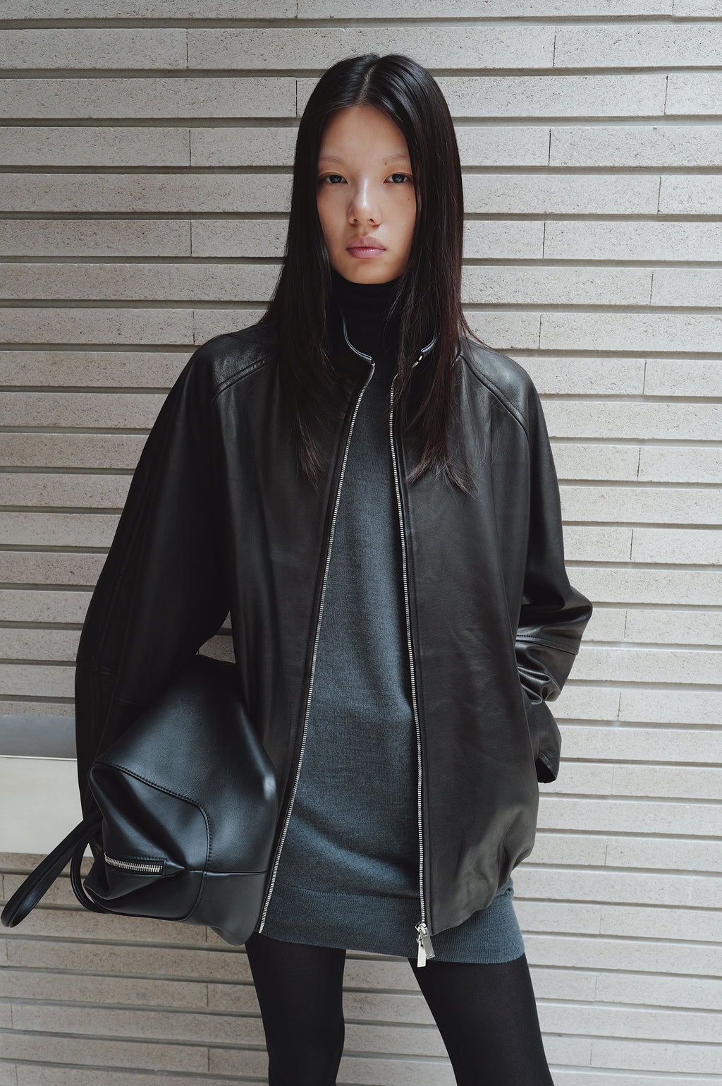 Real Lamb Minimal Jumper Black