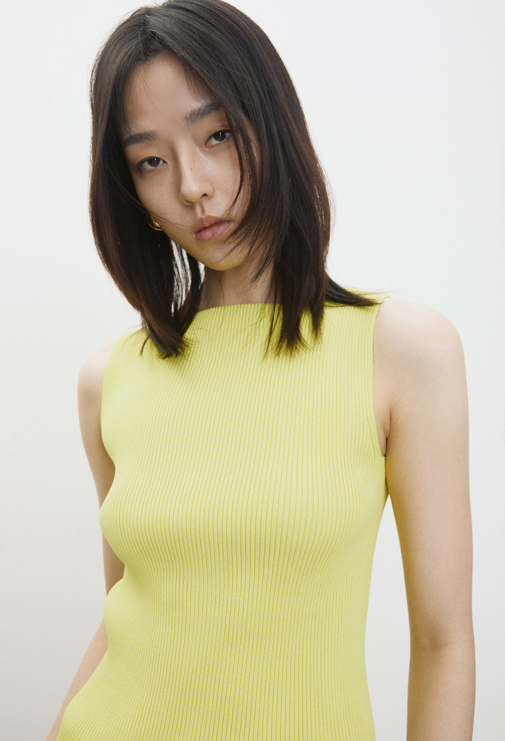 High-density Knit Top Yellow