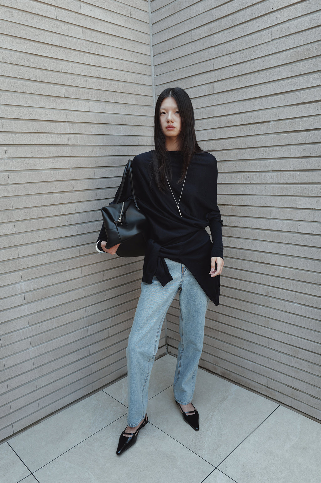 Washable 100% Wool Pullover Navy