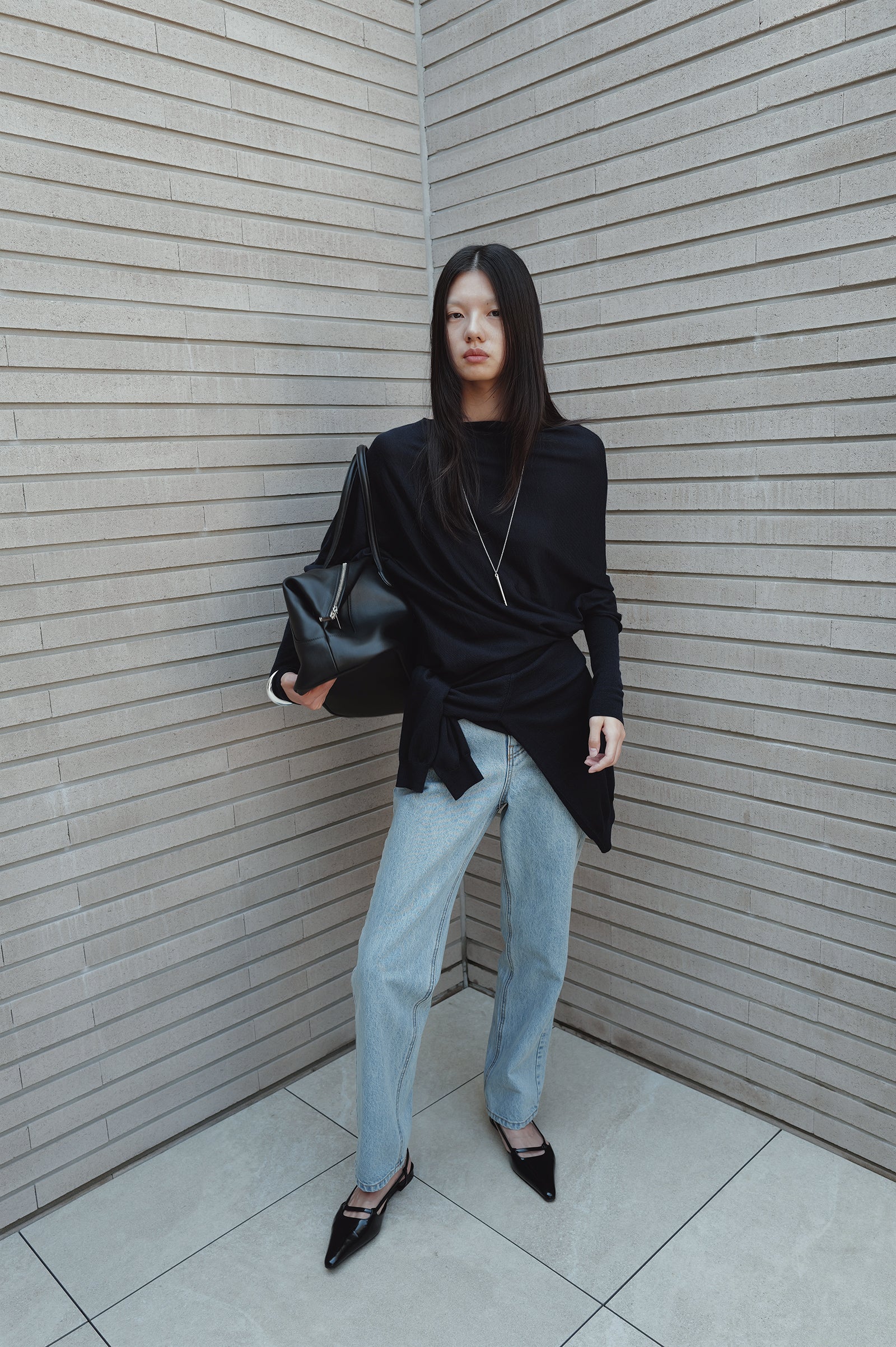 Washable 100% Wool Pullover Navy