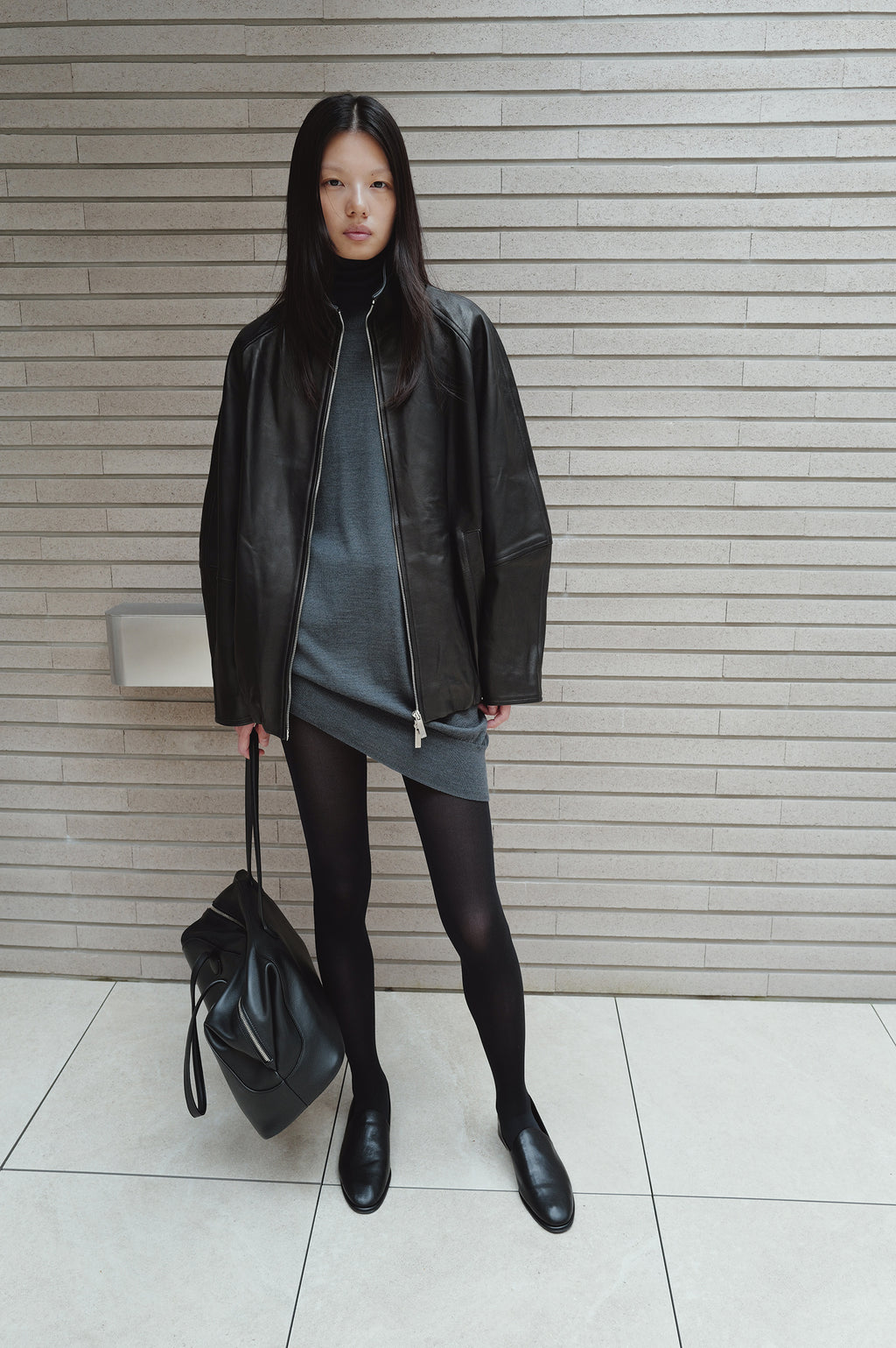 Real Lamb Minimal Jumper Black