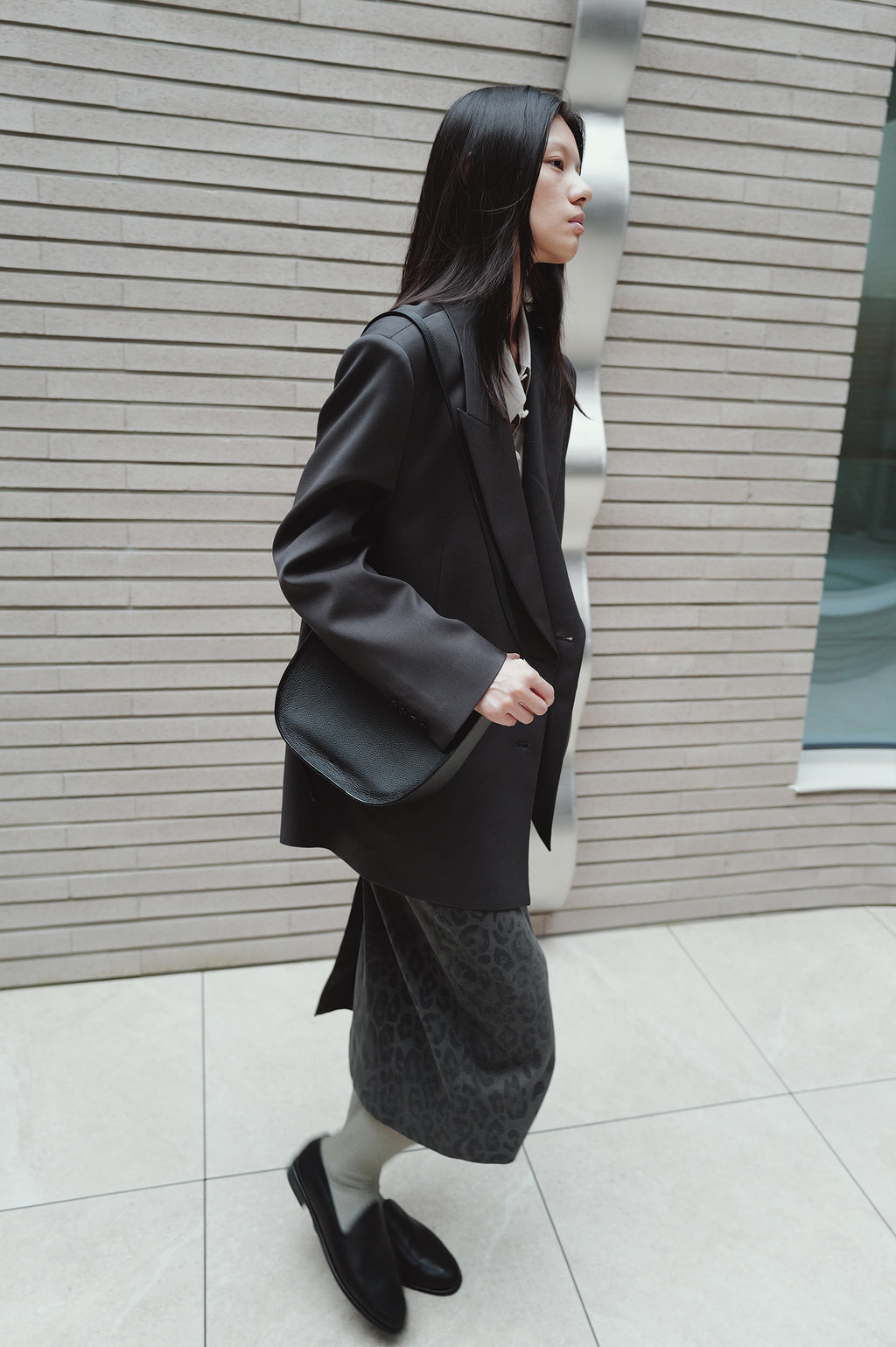Double-breasted wool jacket