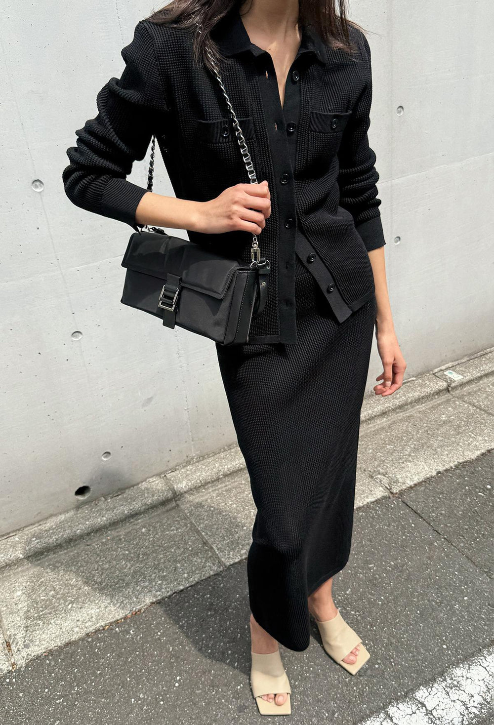 Flow Pique Knit Black