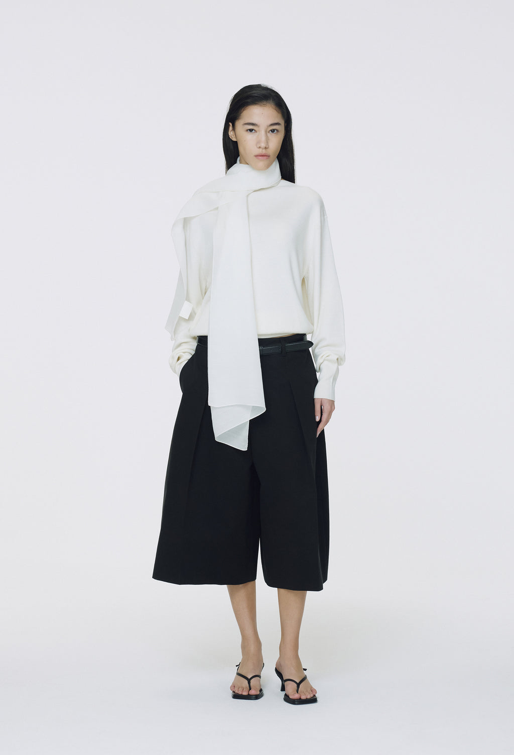 Spring Wool Boatneck Pullover Ivory
