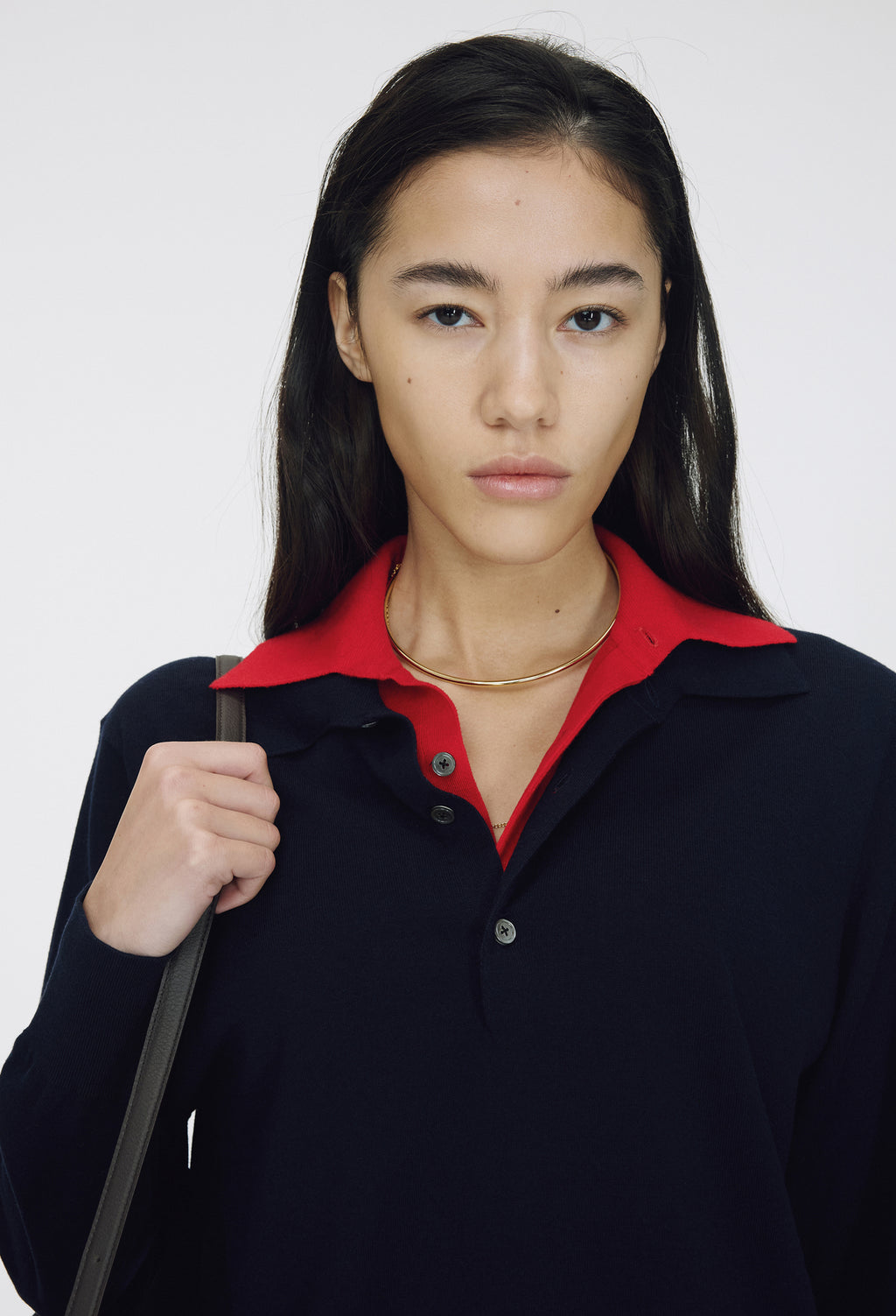 Spring Wool Pique Knit Navy