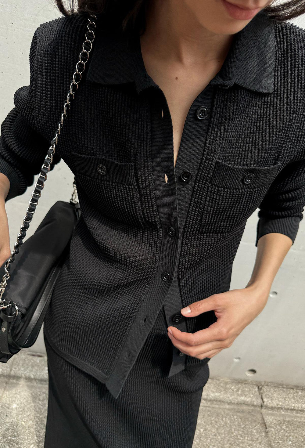 Flow Pique Knit Black