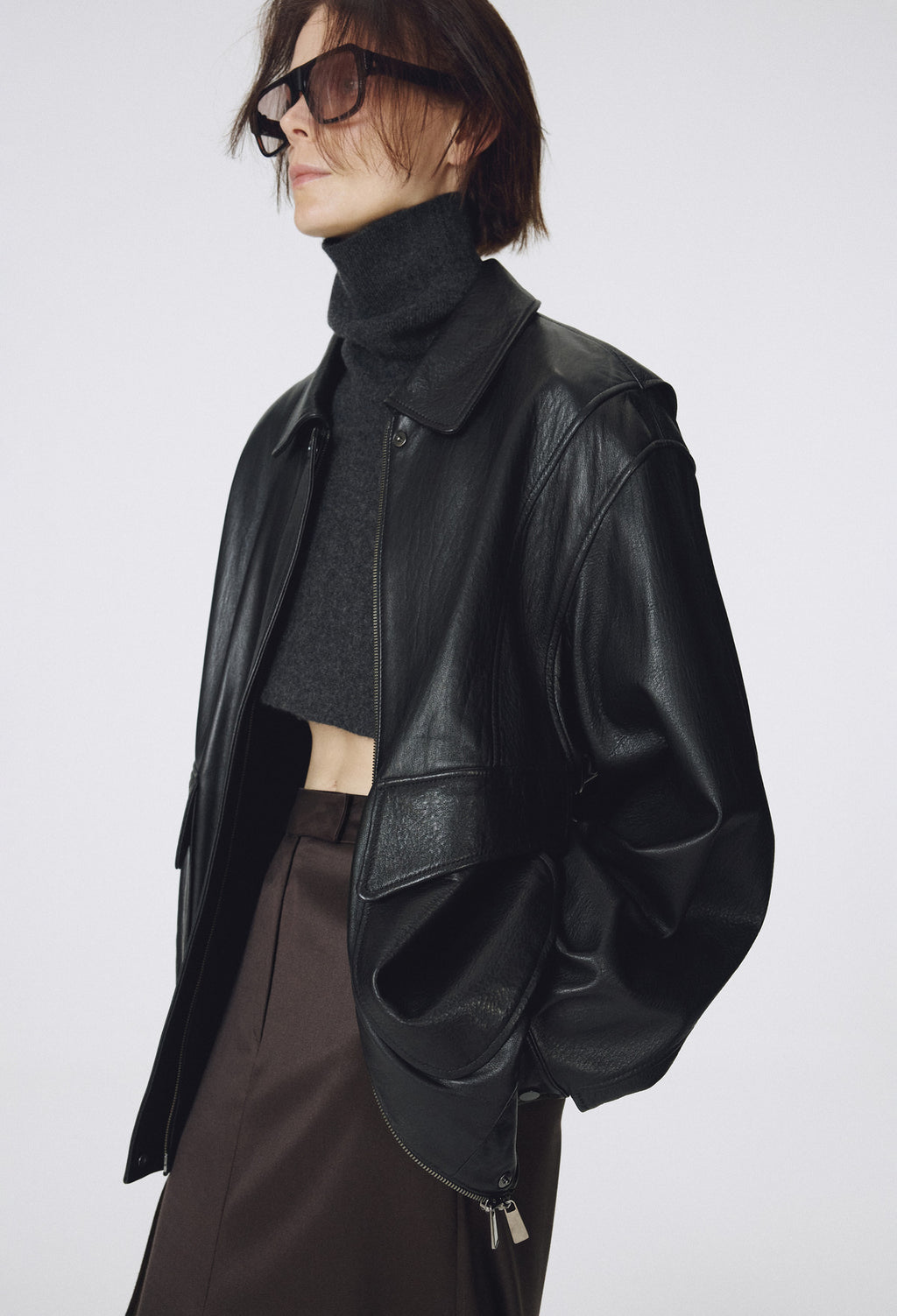 Real Lamb Leather Jumper