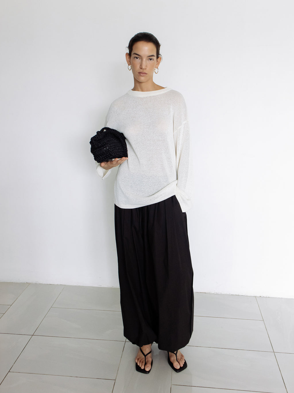 Parachute Banding Pants Black