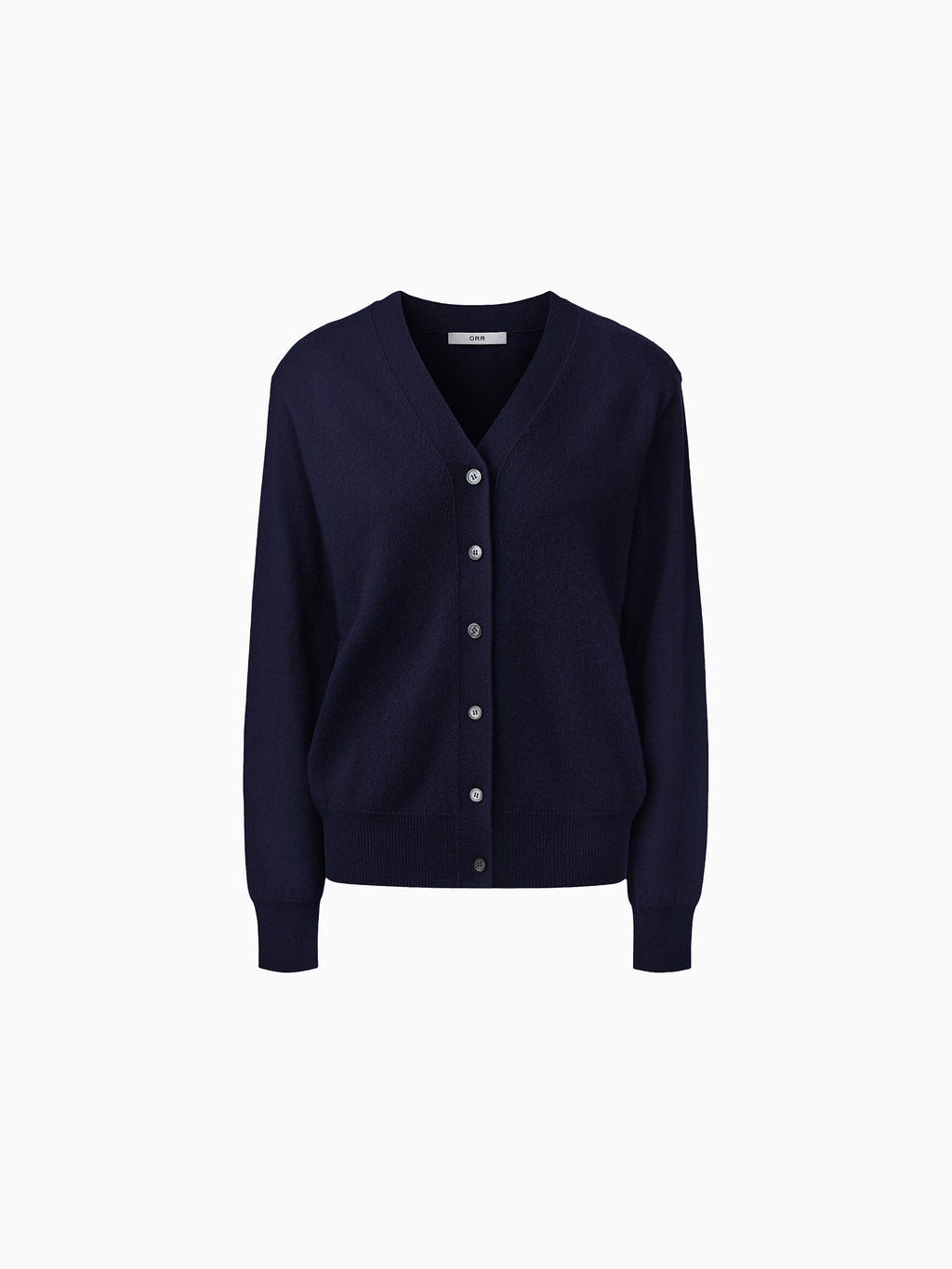Cashmere 100 Padded Cardigan Navy