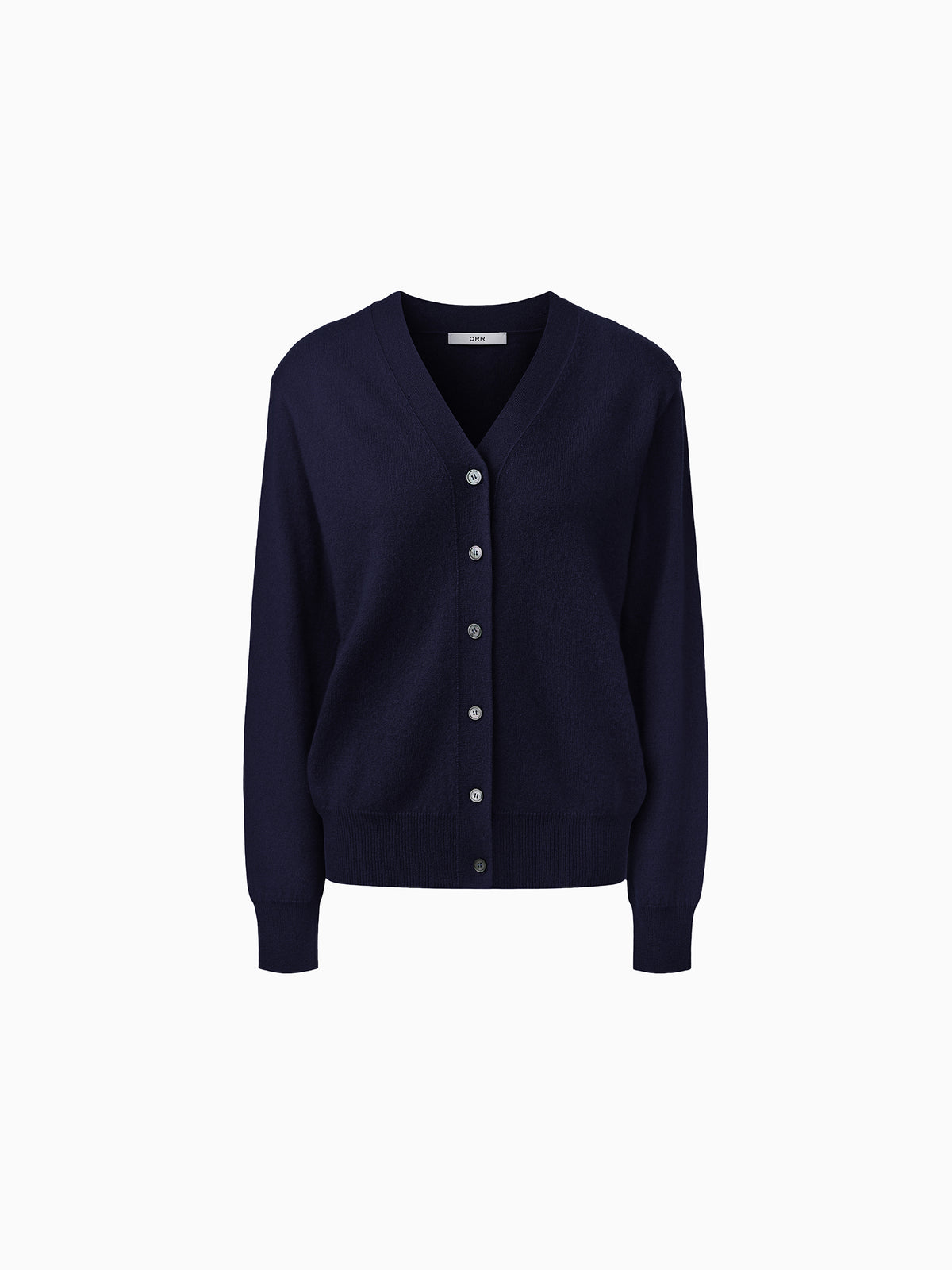 Cashmere 100 Padded Cardigan Navy