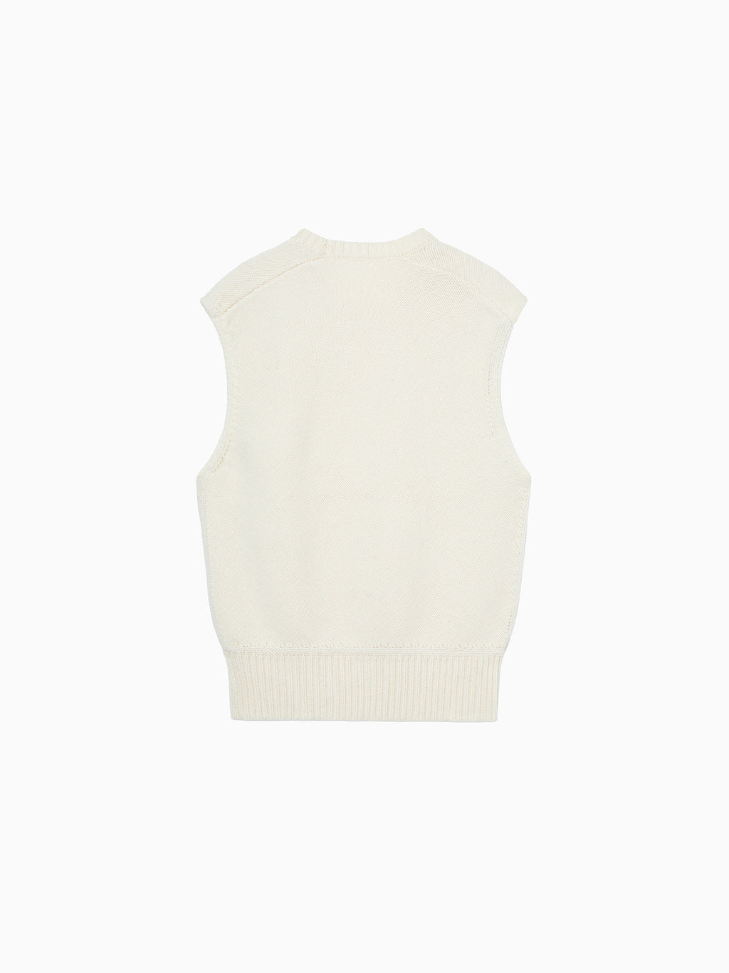 Merino Wool 100 Vest Ivory