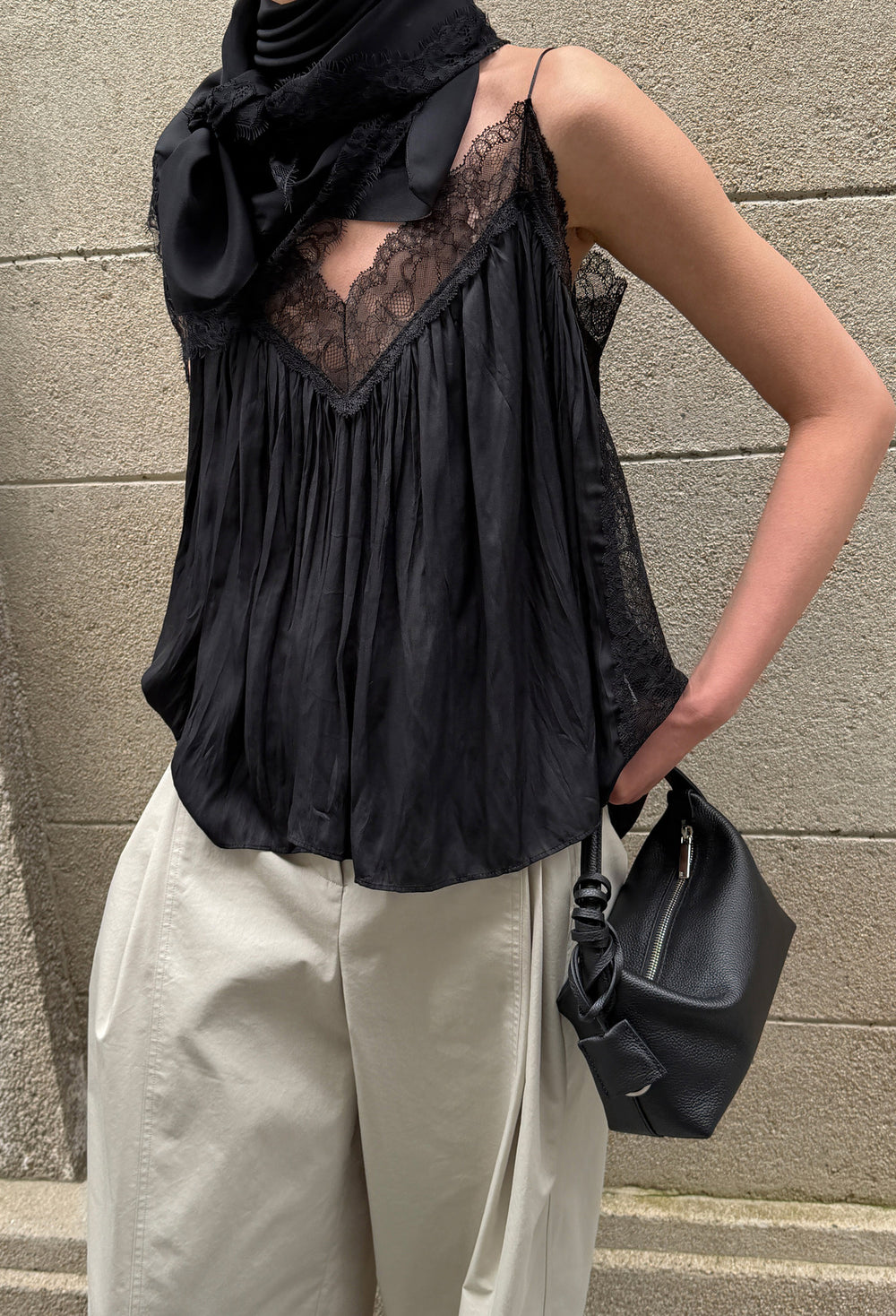Lace slip top