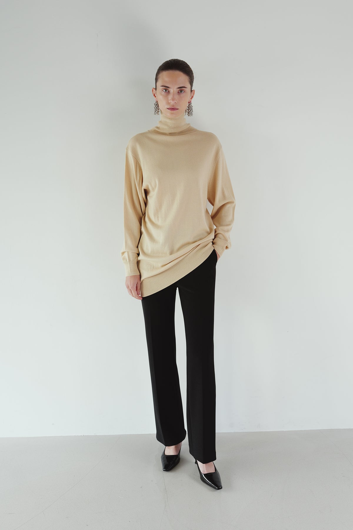Wool Blend Turtleneck Knit Butter