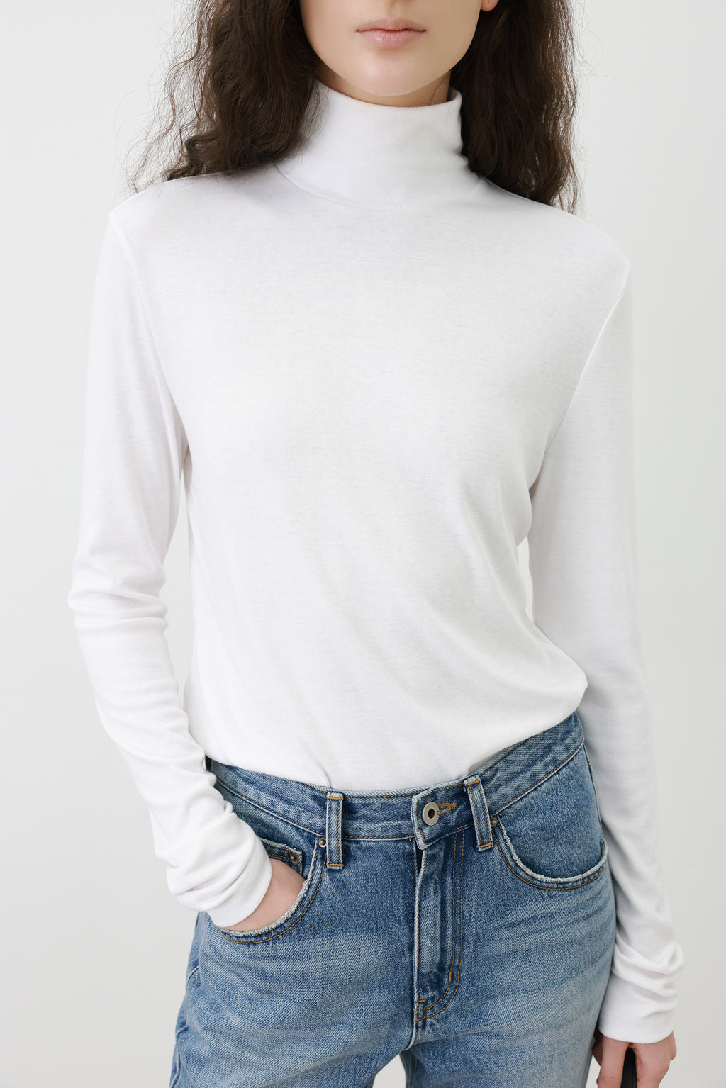 Milky Turtleneck T-shirt White