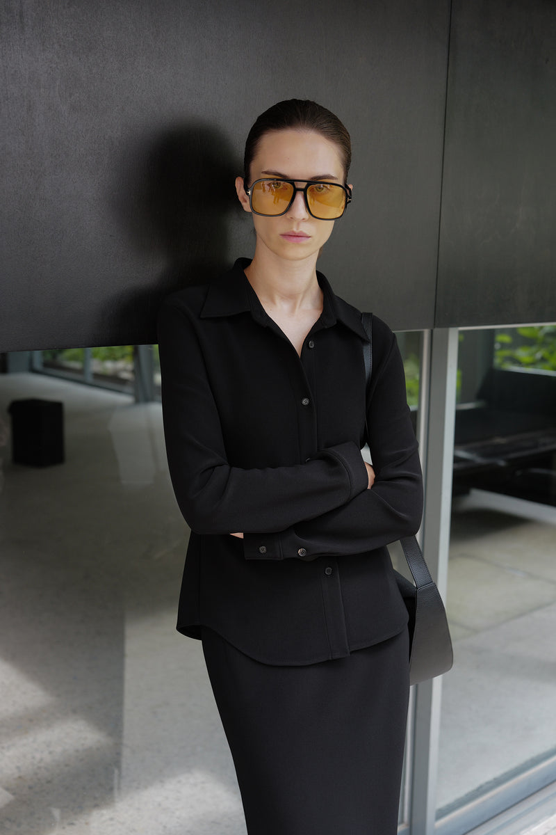 High-density Stretch Shirt Black