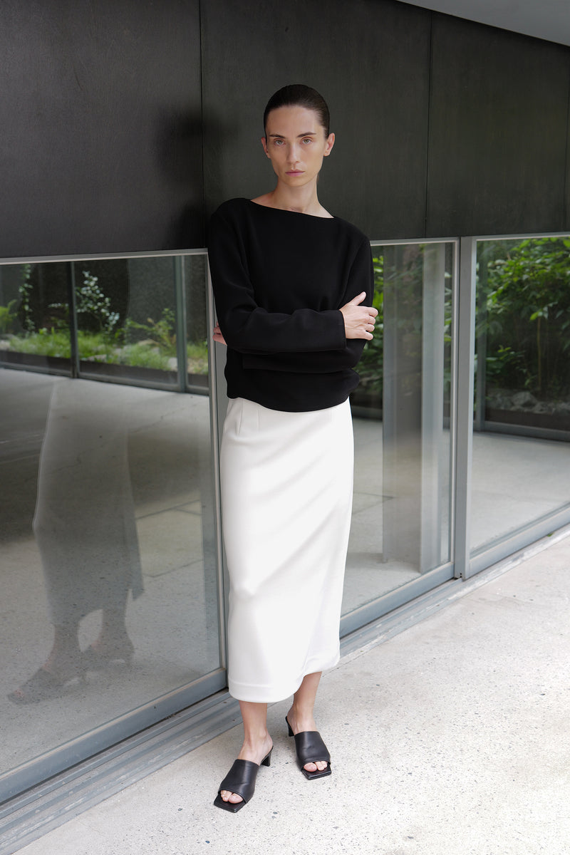 High-density Stretch Blouse Black