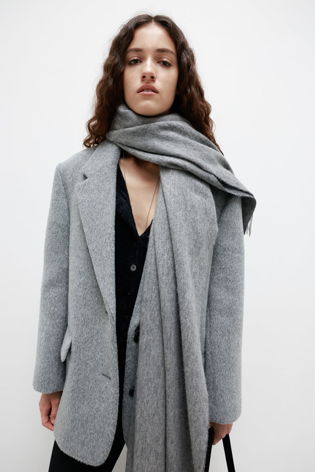 Combi Lambswool Muffler Gray