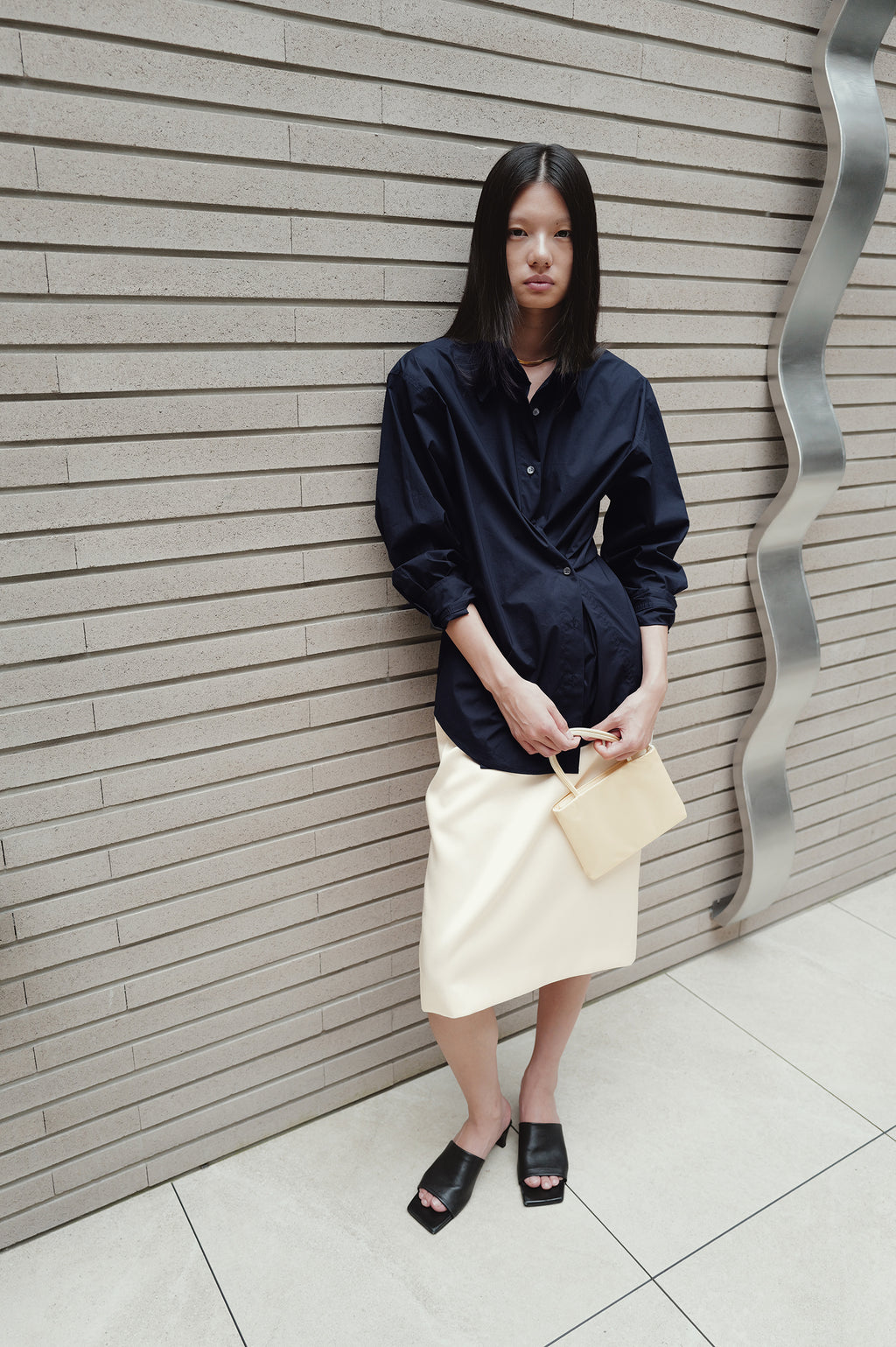 Epoch Cotton Shirt Navy