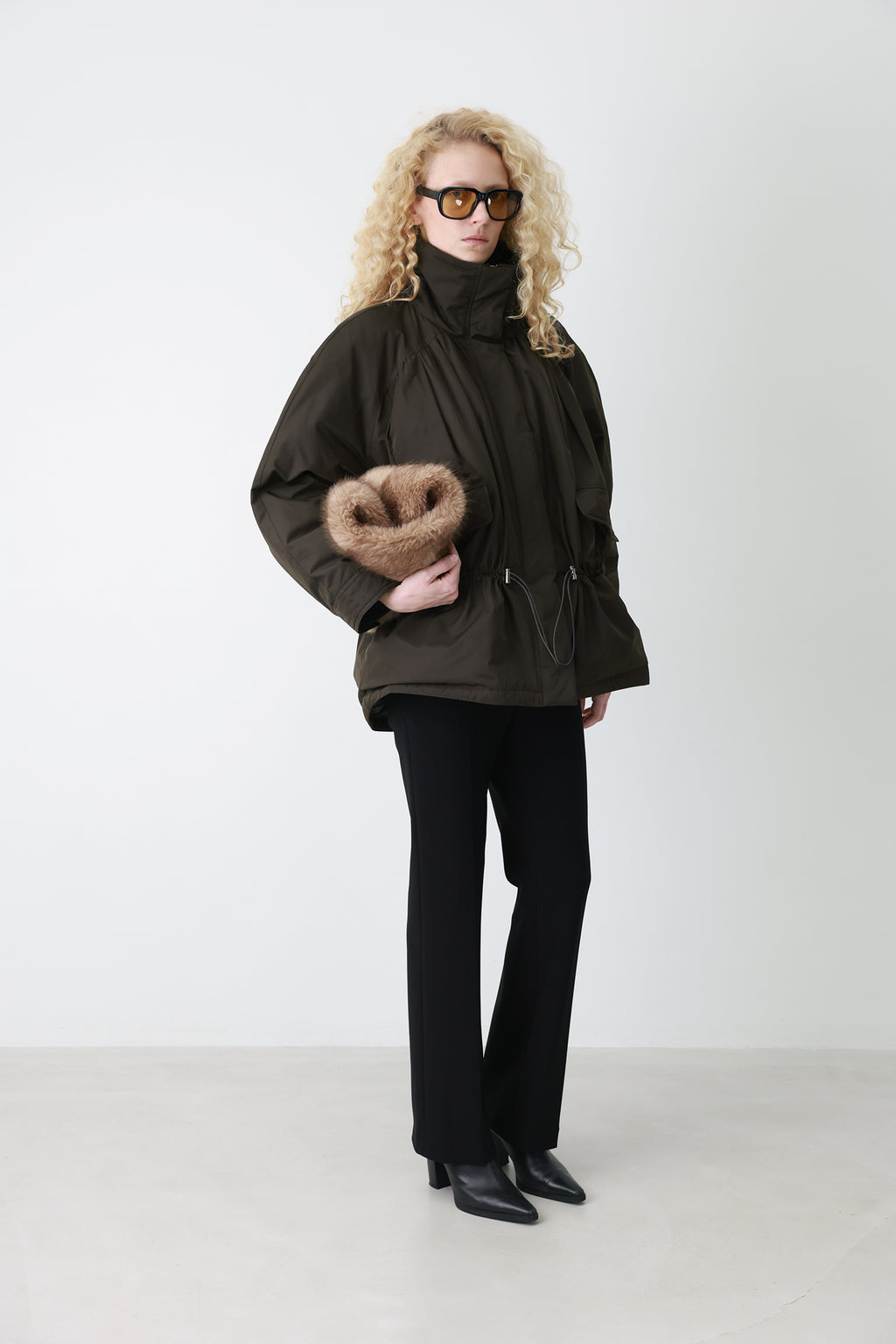 Field Parka Goose Down Khaki Brown