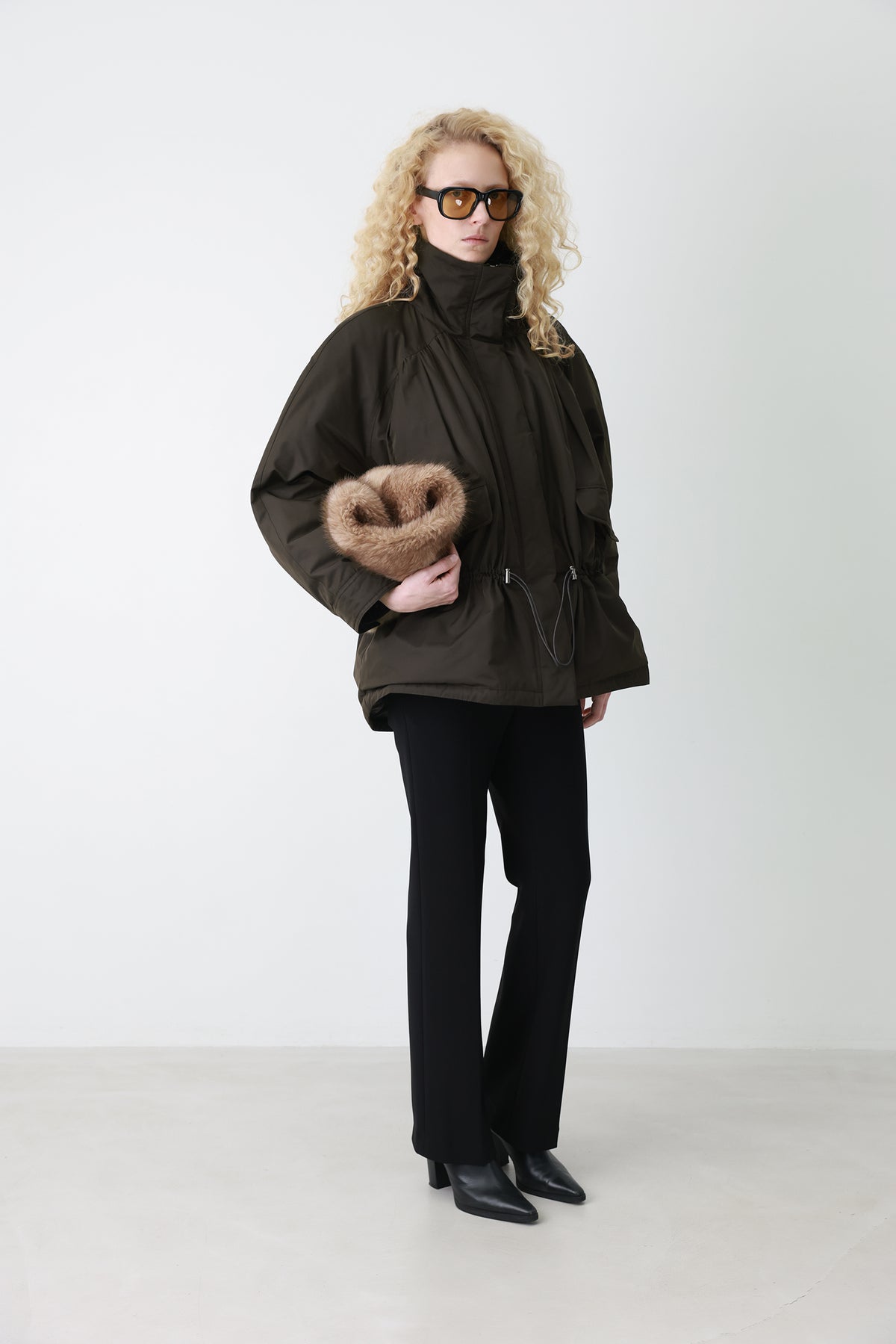 Field Parka Goose Down Khaki Brown