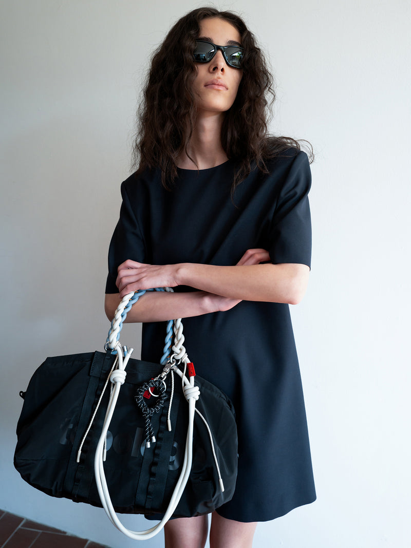 Clear Wool Mini Dress