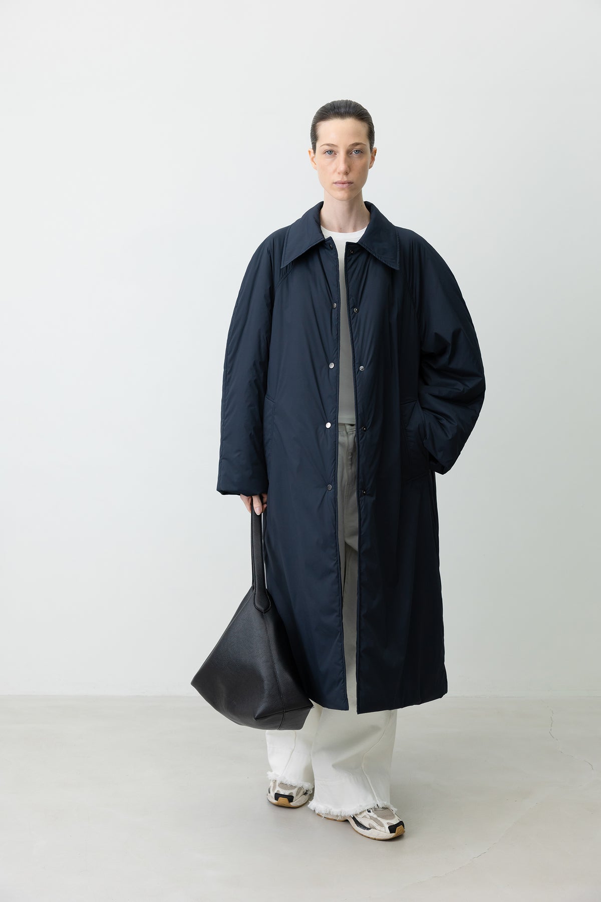 Padded Mac Coat Navy