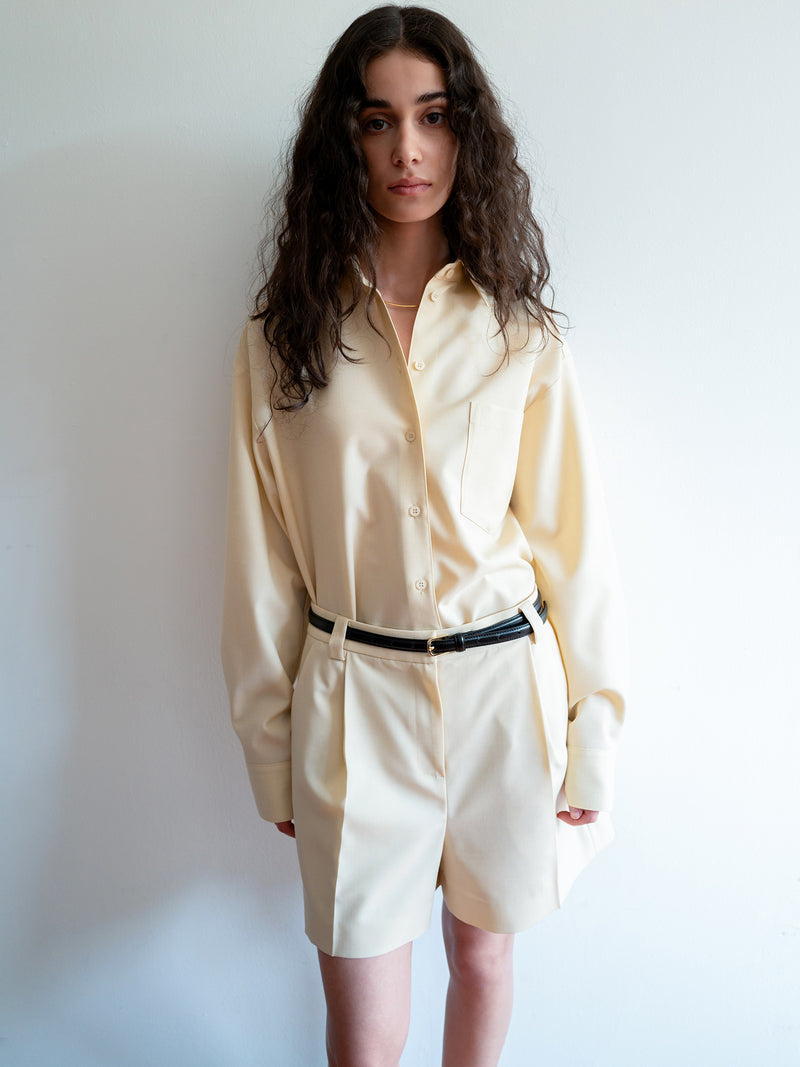 Clear Wool Shorts Butter