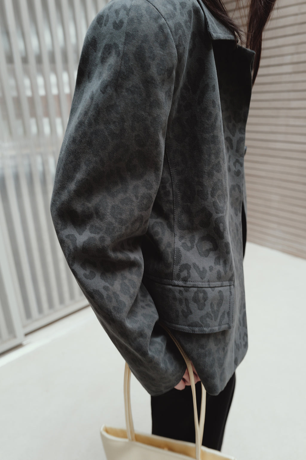 Leopard Mac Jacket Gray