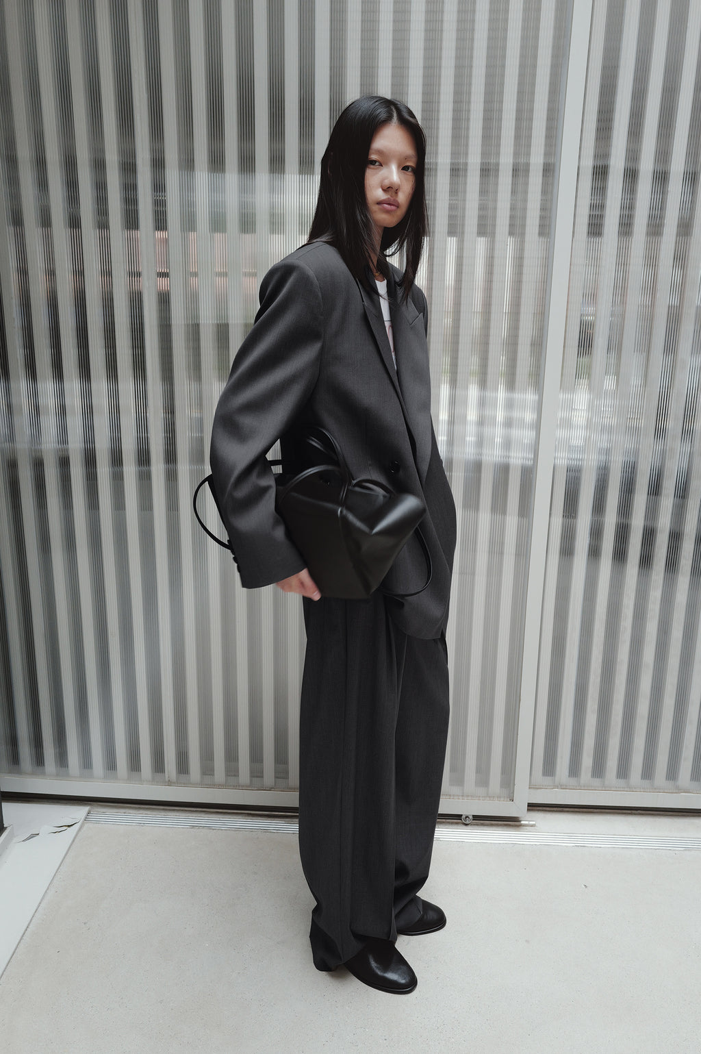 Double-breasted wool jacket