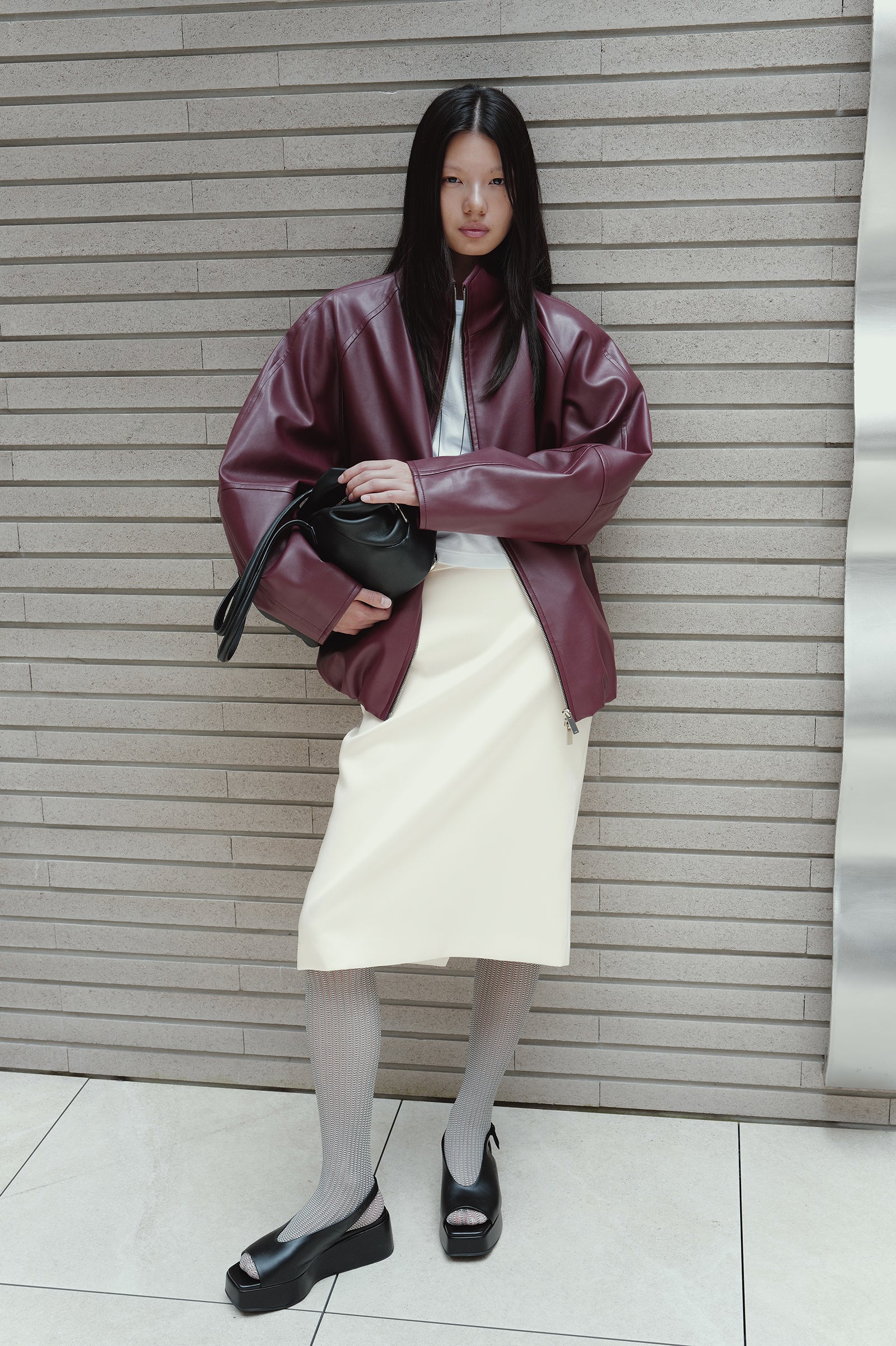 Real Lamb Minimal Jumper Burgundy