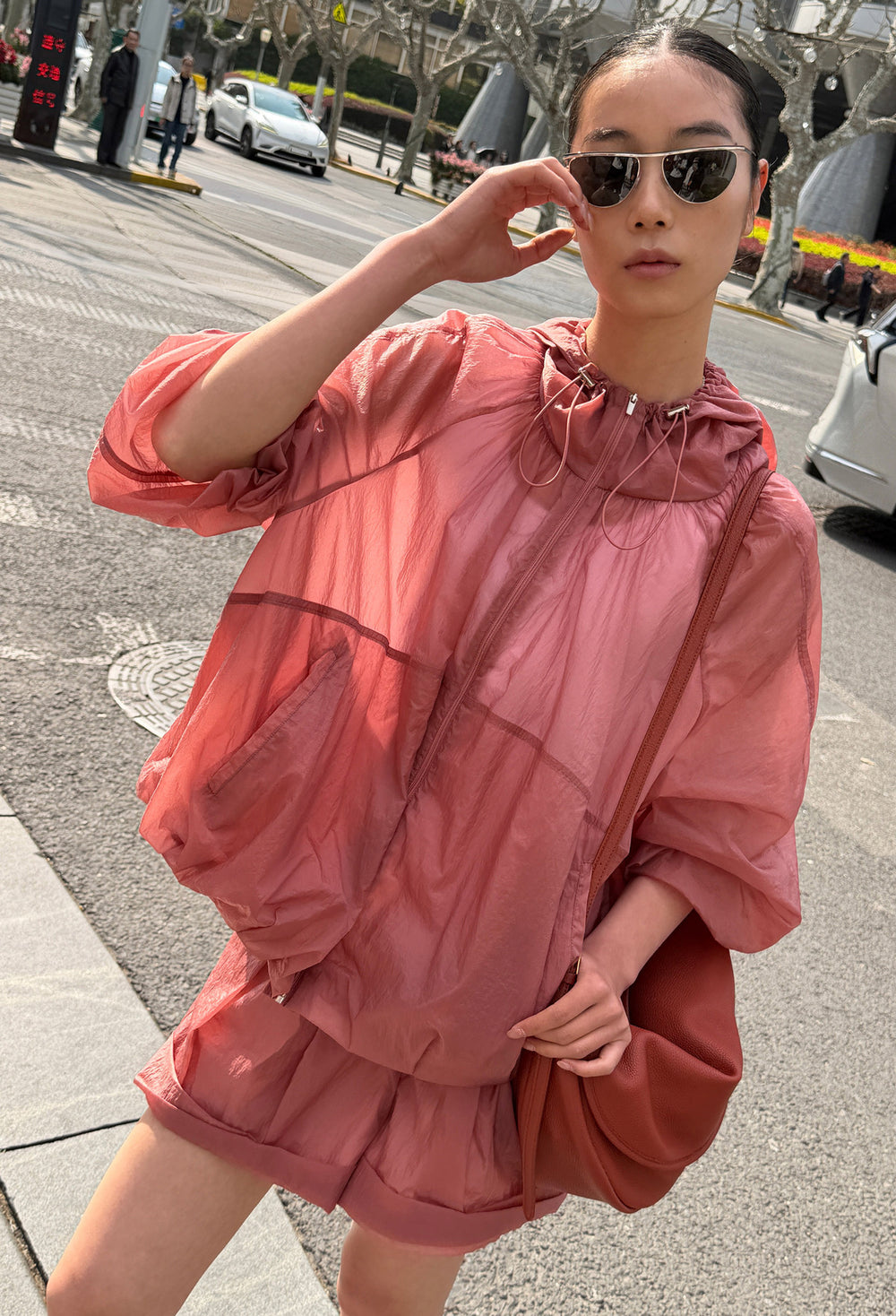 Airy Nylon Jumper Pink