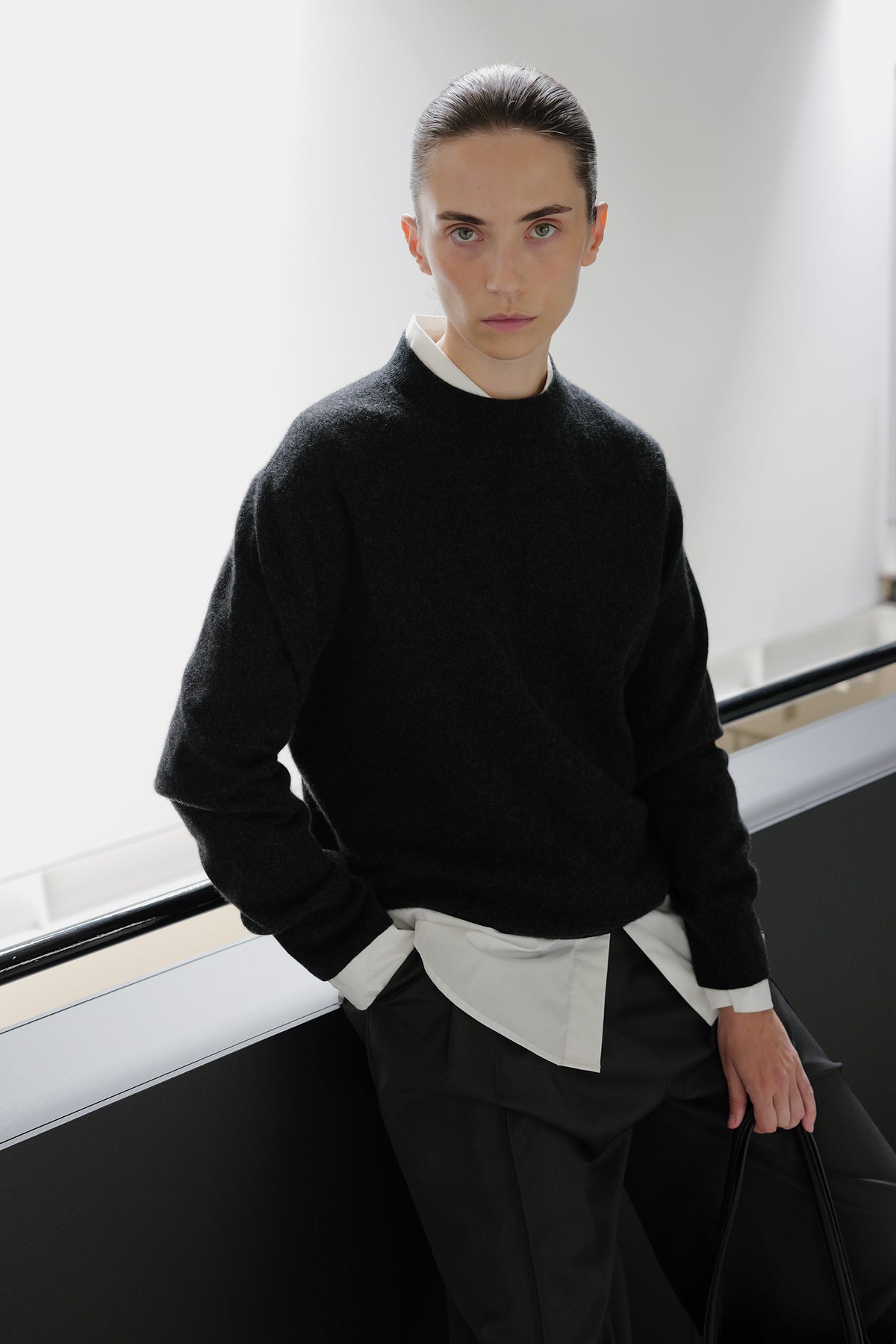 Cashmere 100 Overfit Pullover Charcoal