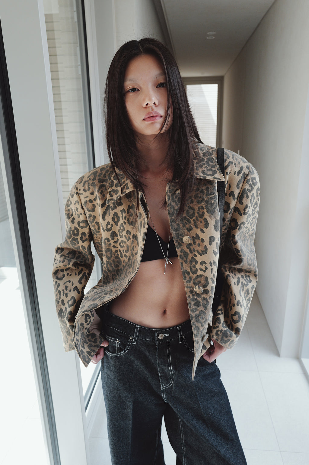 Leopard Mac Jacket Beige
