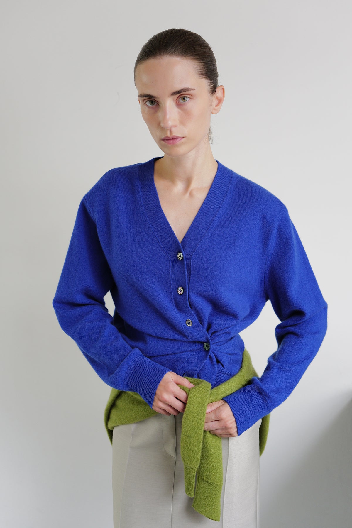 Cashmere 100 Padded Cardigan Ultramarine