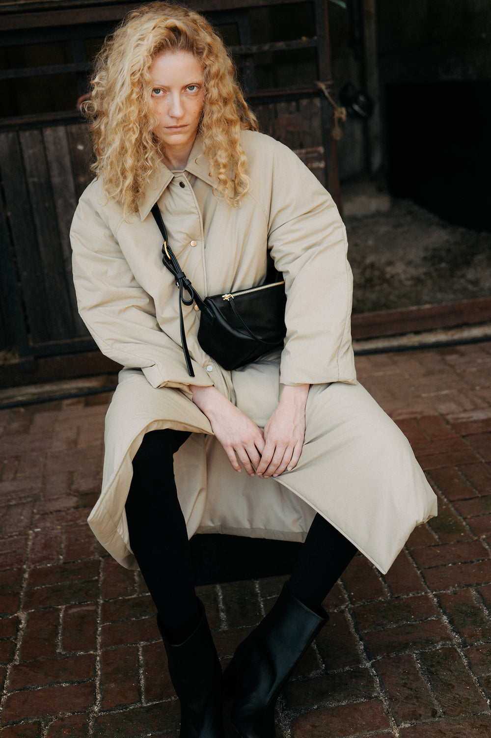 Padded Mac Coat Beige
