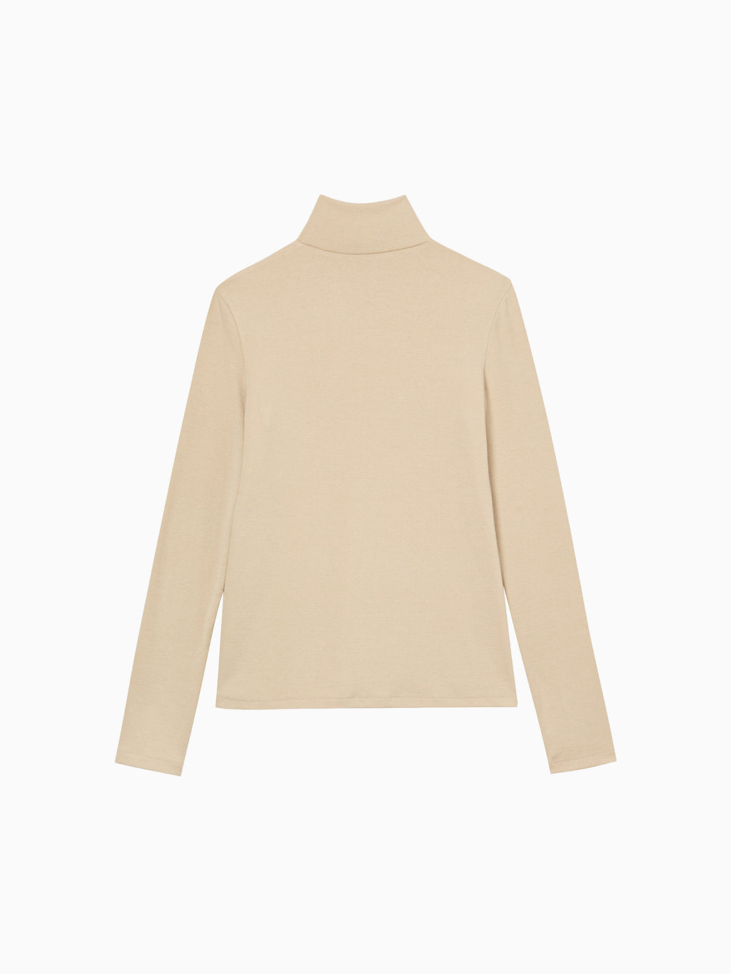 Milky Turtleneck T-shirt Beige