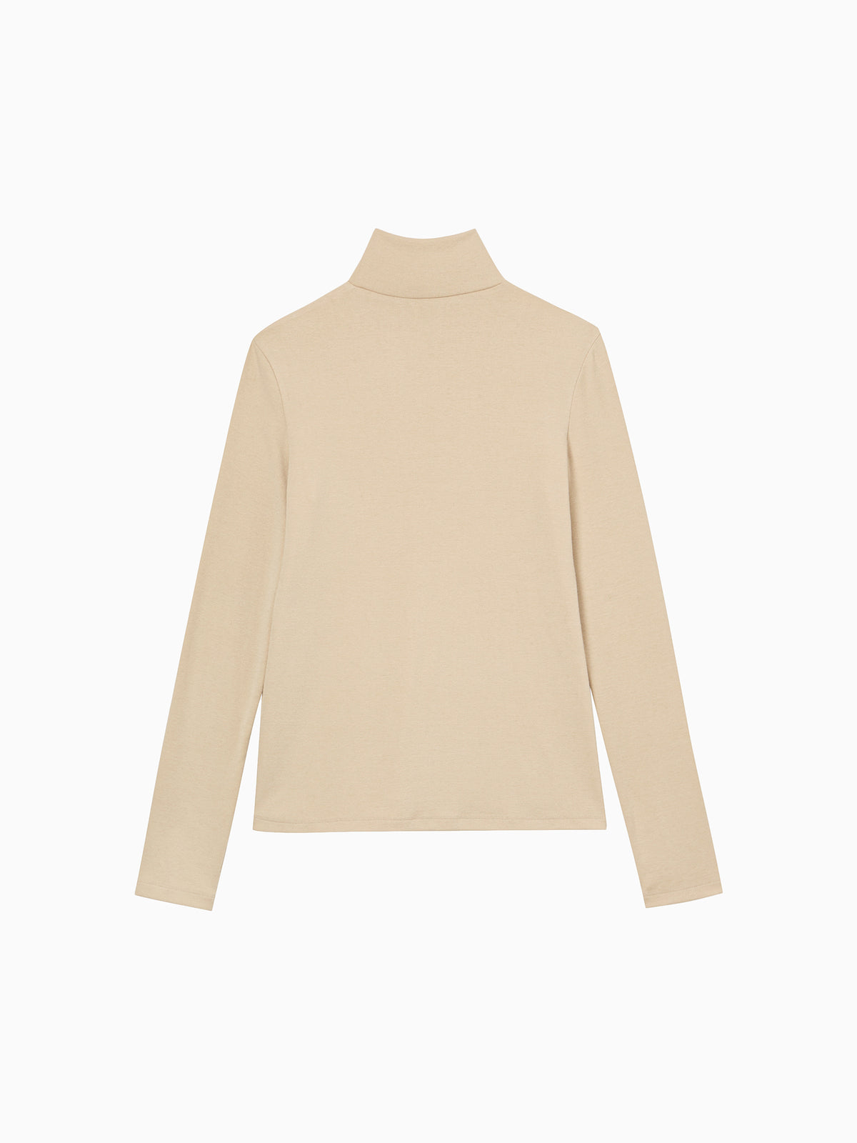 Milky Turtleneck T-shirt Beige