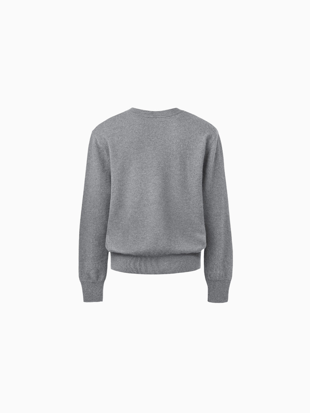 Cashmere 100 V-neck knit gray