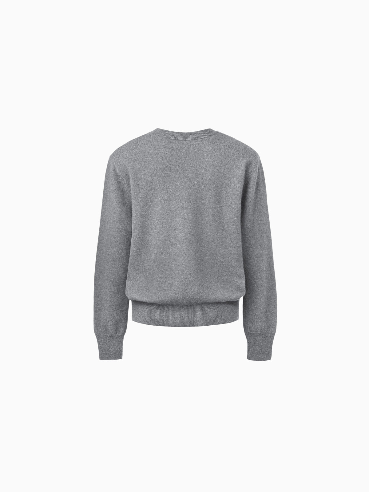 Cashmere 100 V-neck knit gray