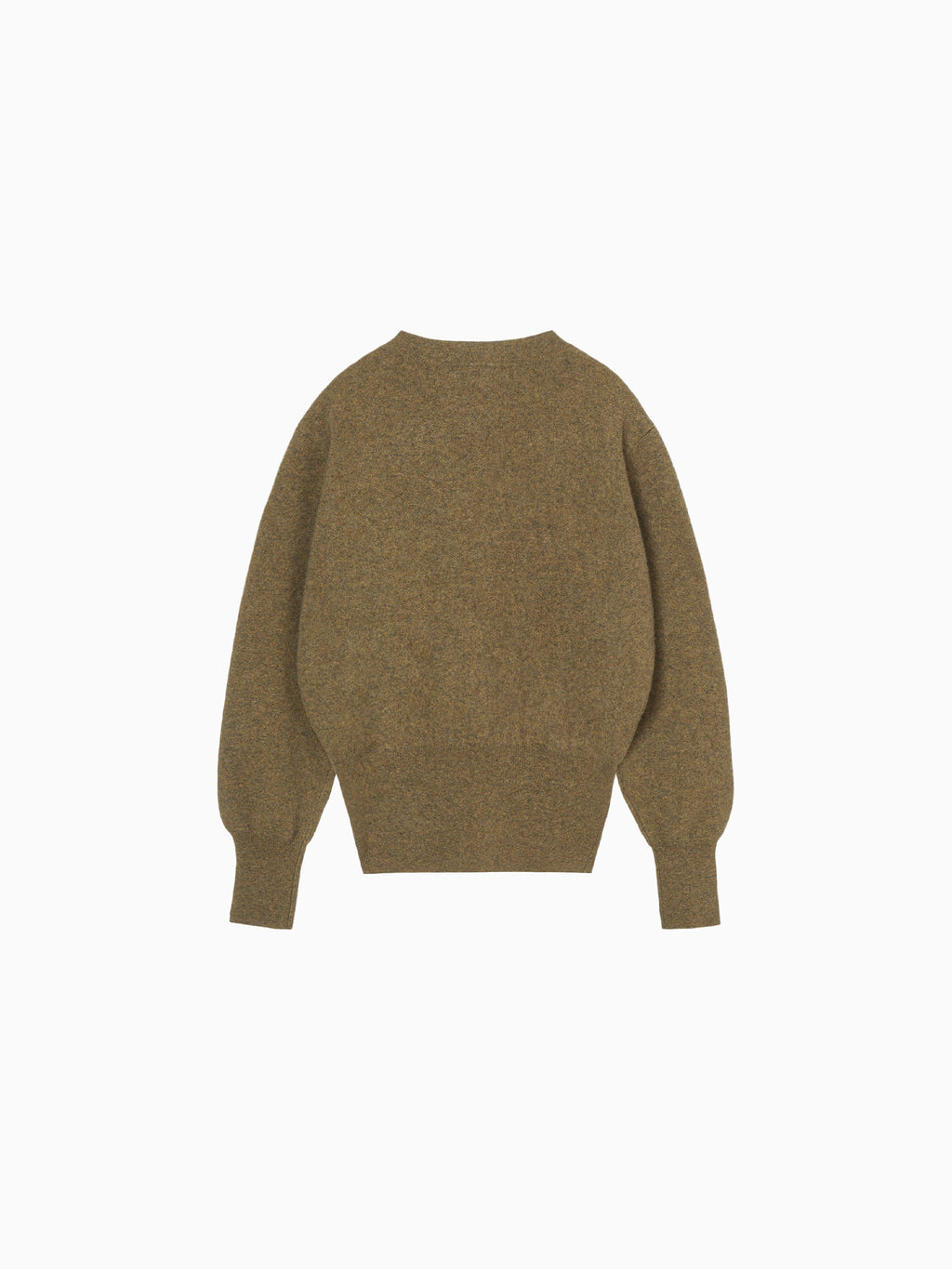 100% Cashmere Double-knit Cardigan Khaki Brown