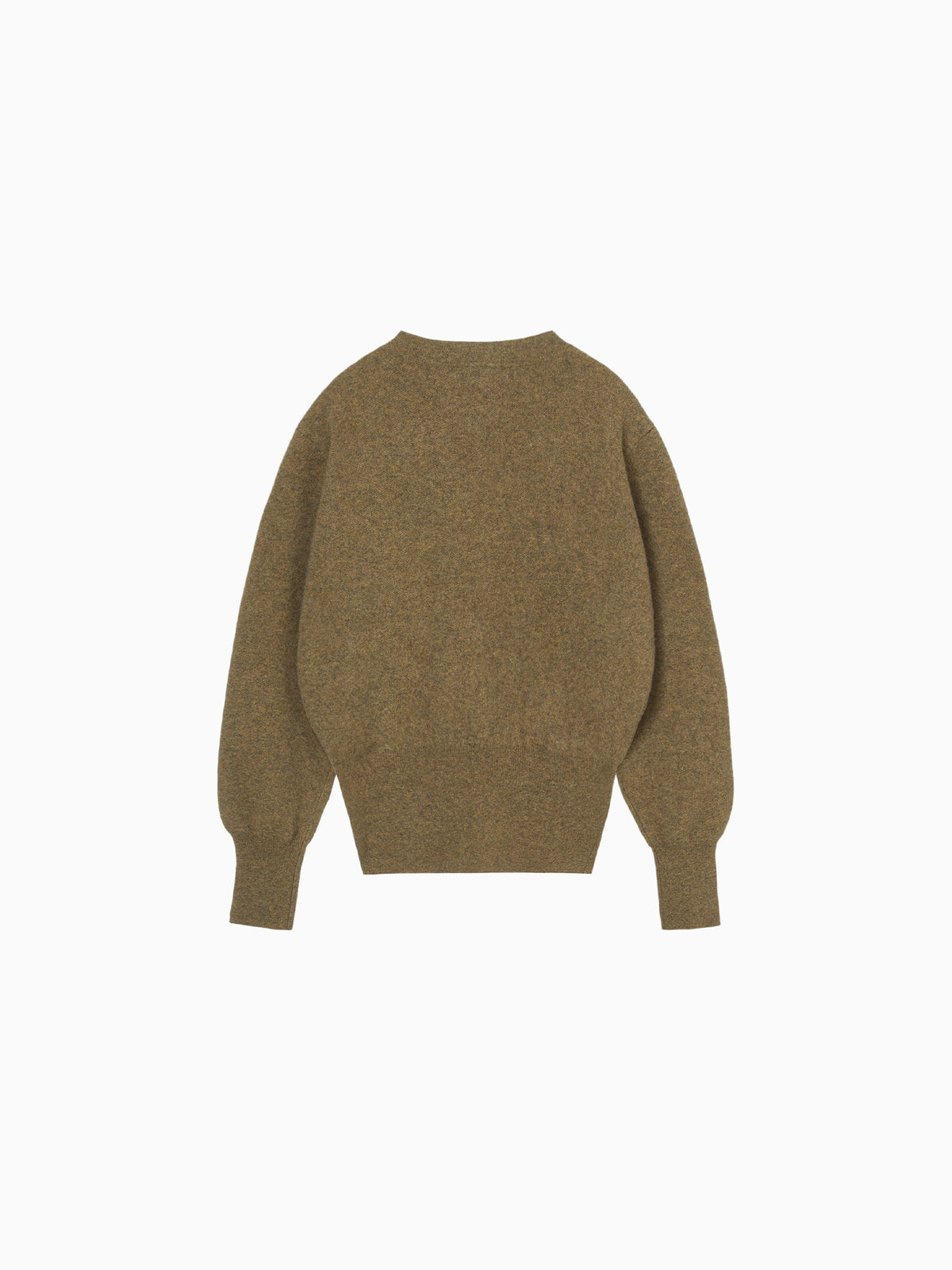 100% Cashmere Double-knit Cardigan Khaki Brown