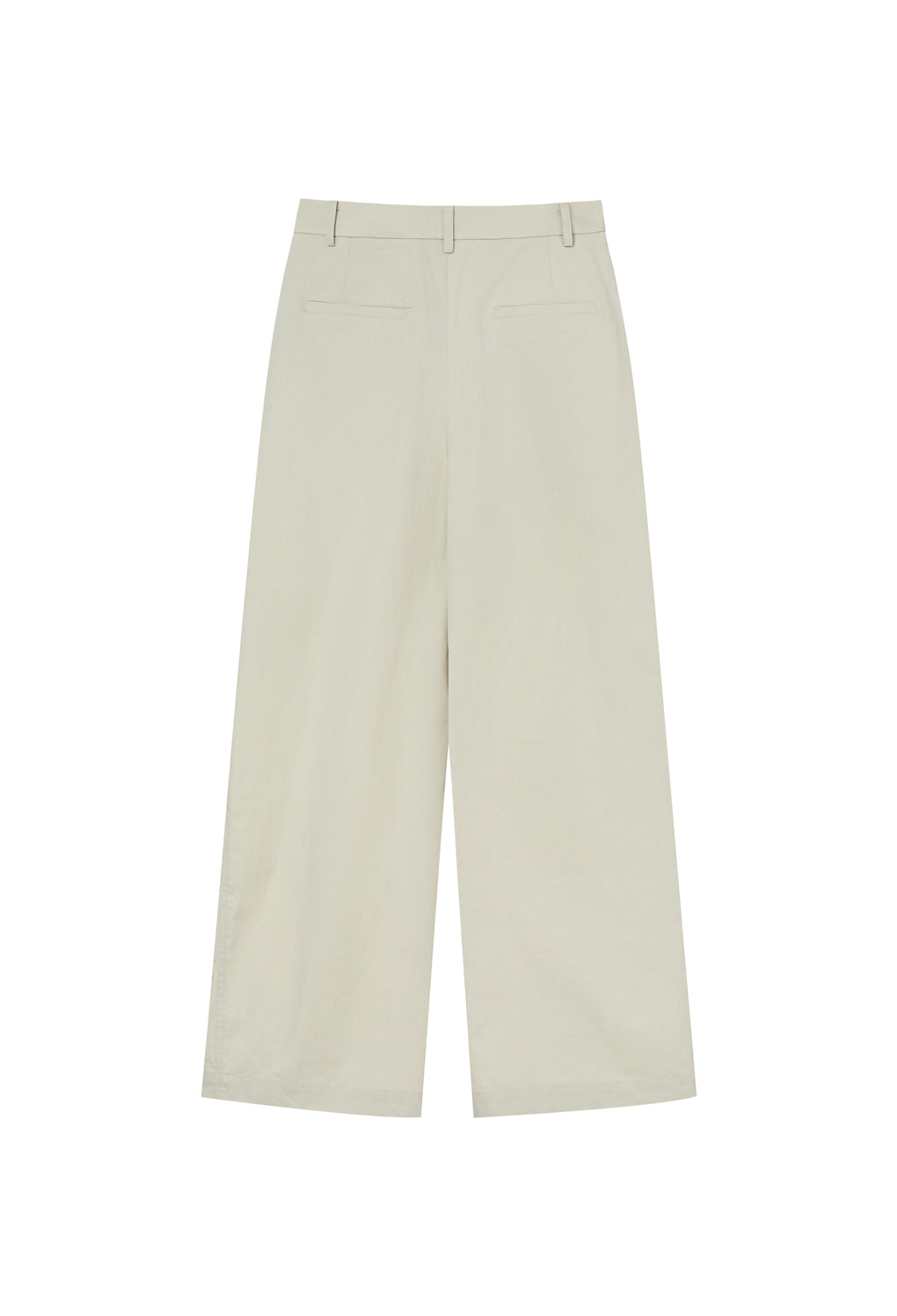 Cotton Pintuck Trousers Light Khaki